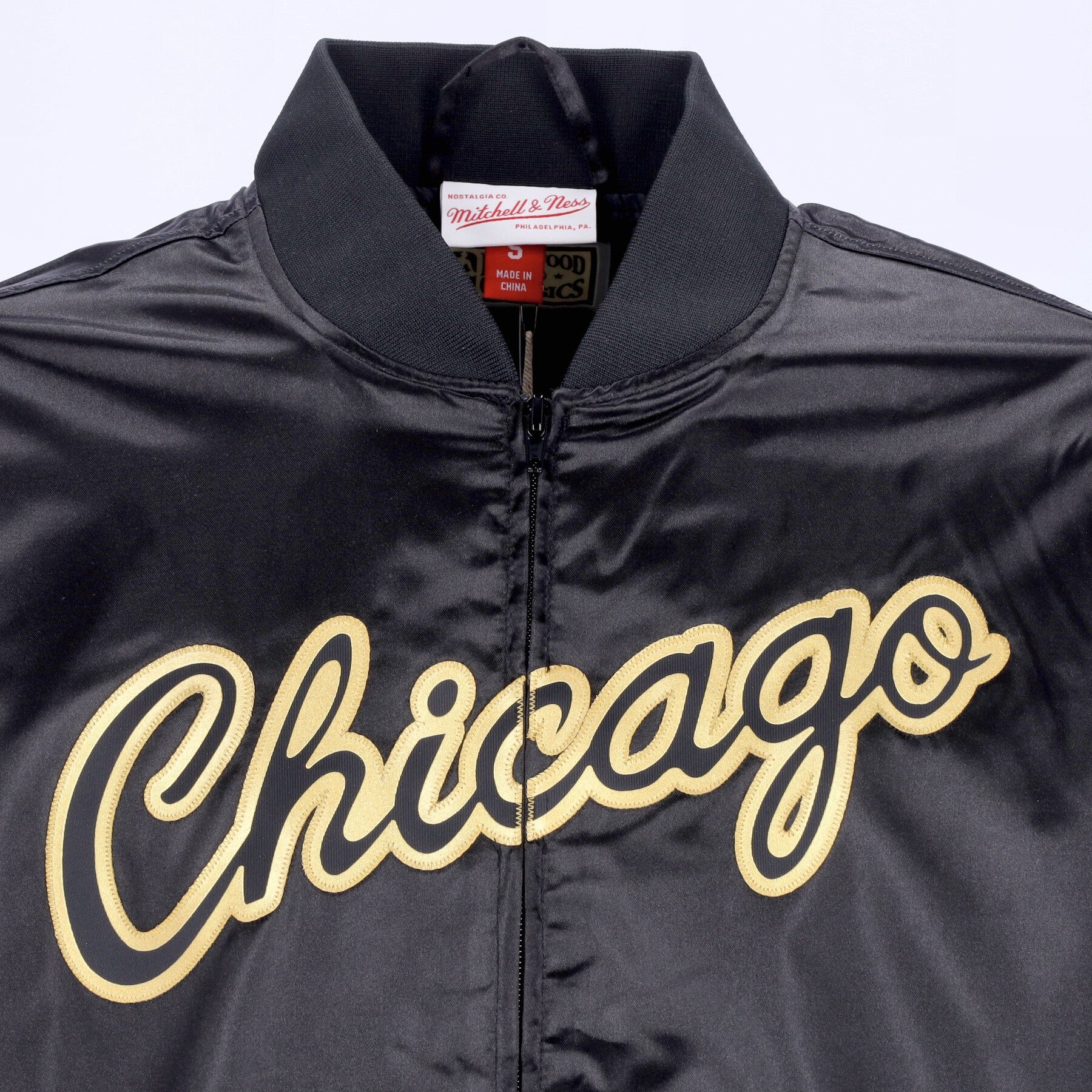 Mitchell & Ness, Giacchetta Uomo Nba Big Face 4.0 Satin Jacket Hardwood Classics Chibul, 