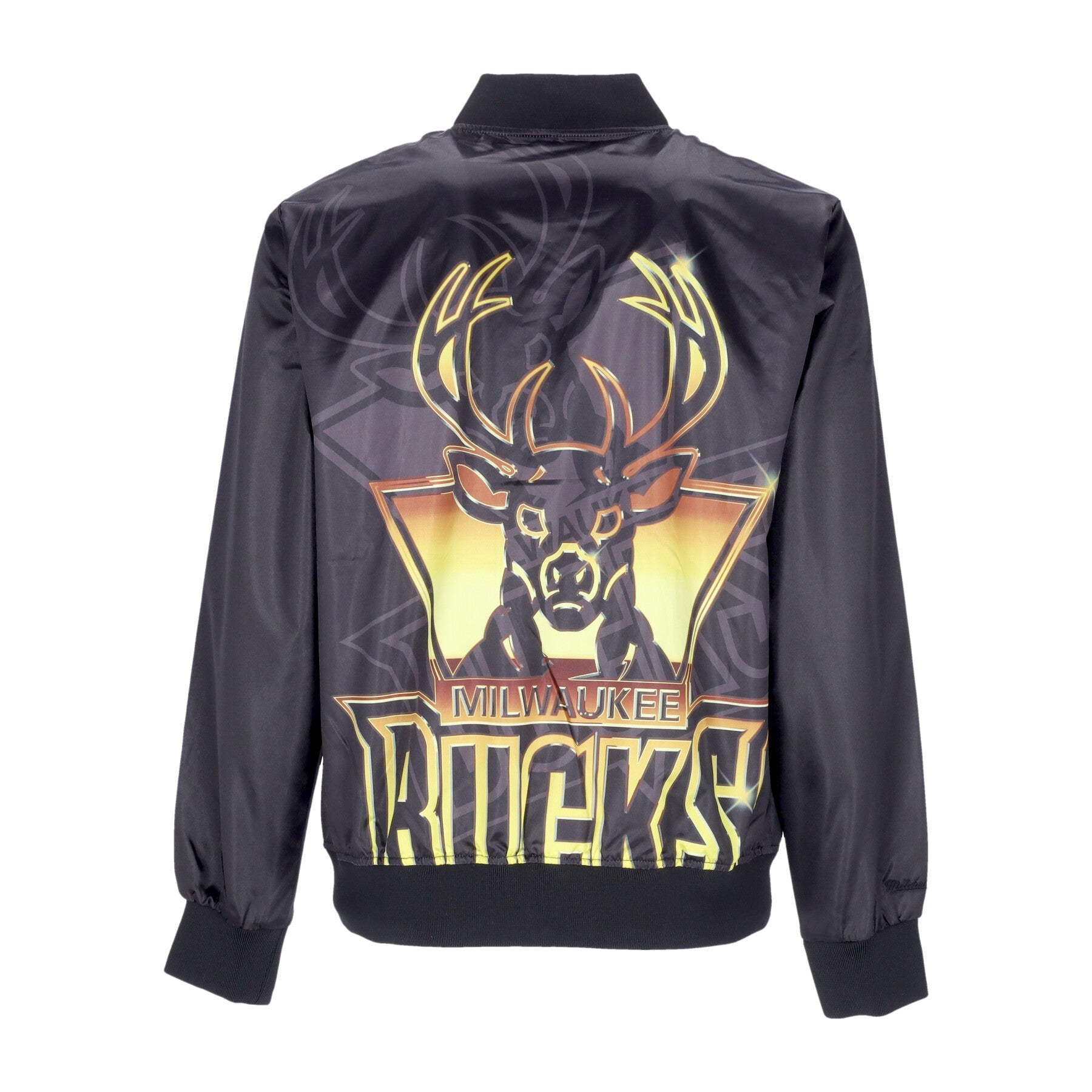 Mitchell & Ness, Giacchetta Uomo Nba Big Face 4.0 Satin Jacket Hardwood Classics Milbuc, 