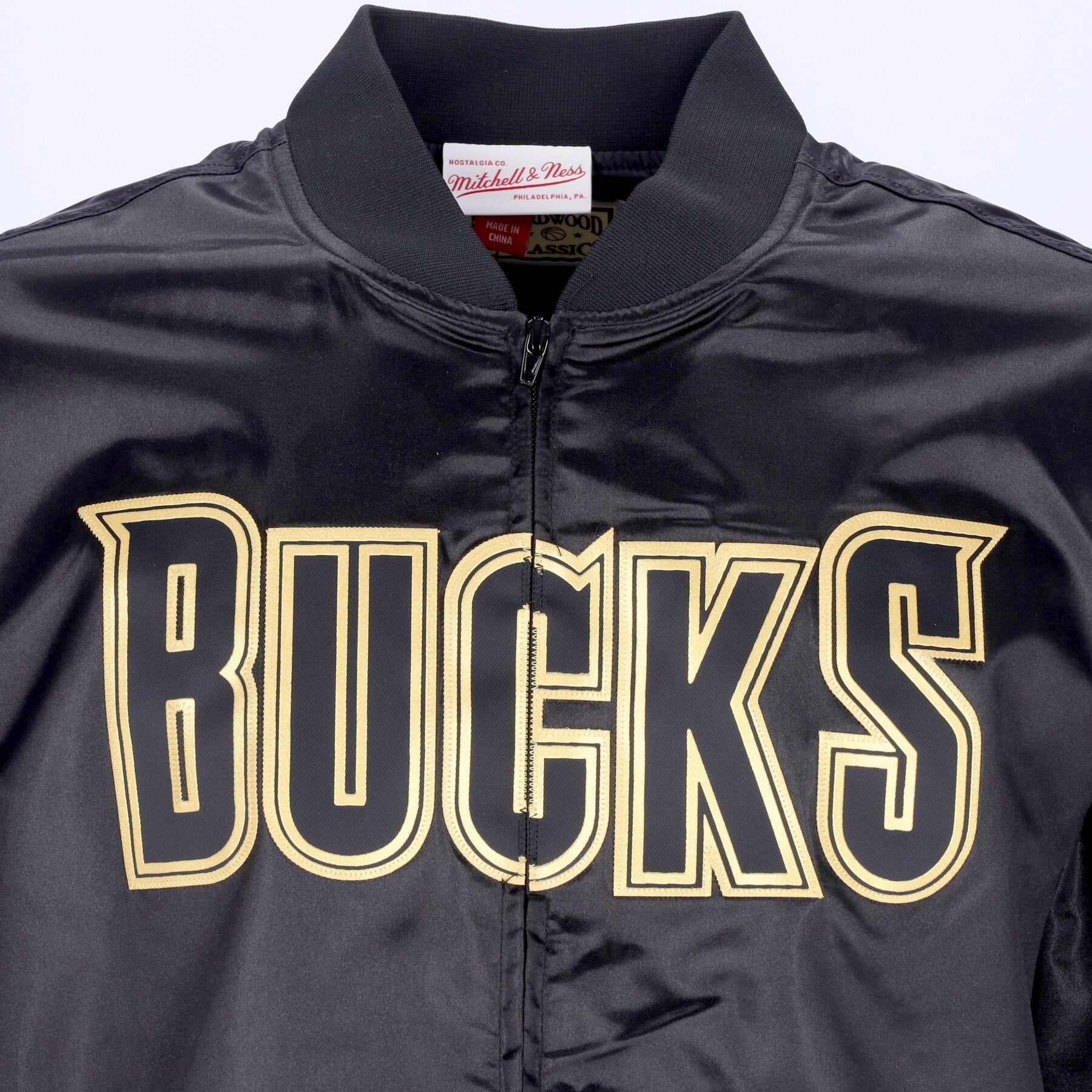 Mitchell & Ness, Giacchetta Uomo Nba Big Face 4.0 Satin Jacket Hardwood Classics Milbuc, 