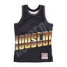 Mitchell & Ness, Canotta Tipo Basket Uomo Nba Big Face 4.0 Fashion Tank Hardwood Classics Houroc, Black/original Team Colors