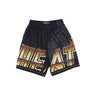 Mitchell & Ness, Pantaloncino Tipo Basket Uomo Nba Big Face 4.0 Fashion Short Hardwood Classics Miahea, Black/original Team Colors