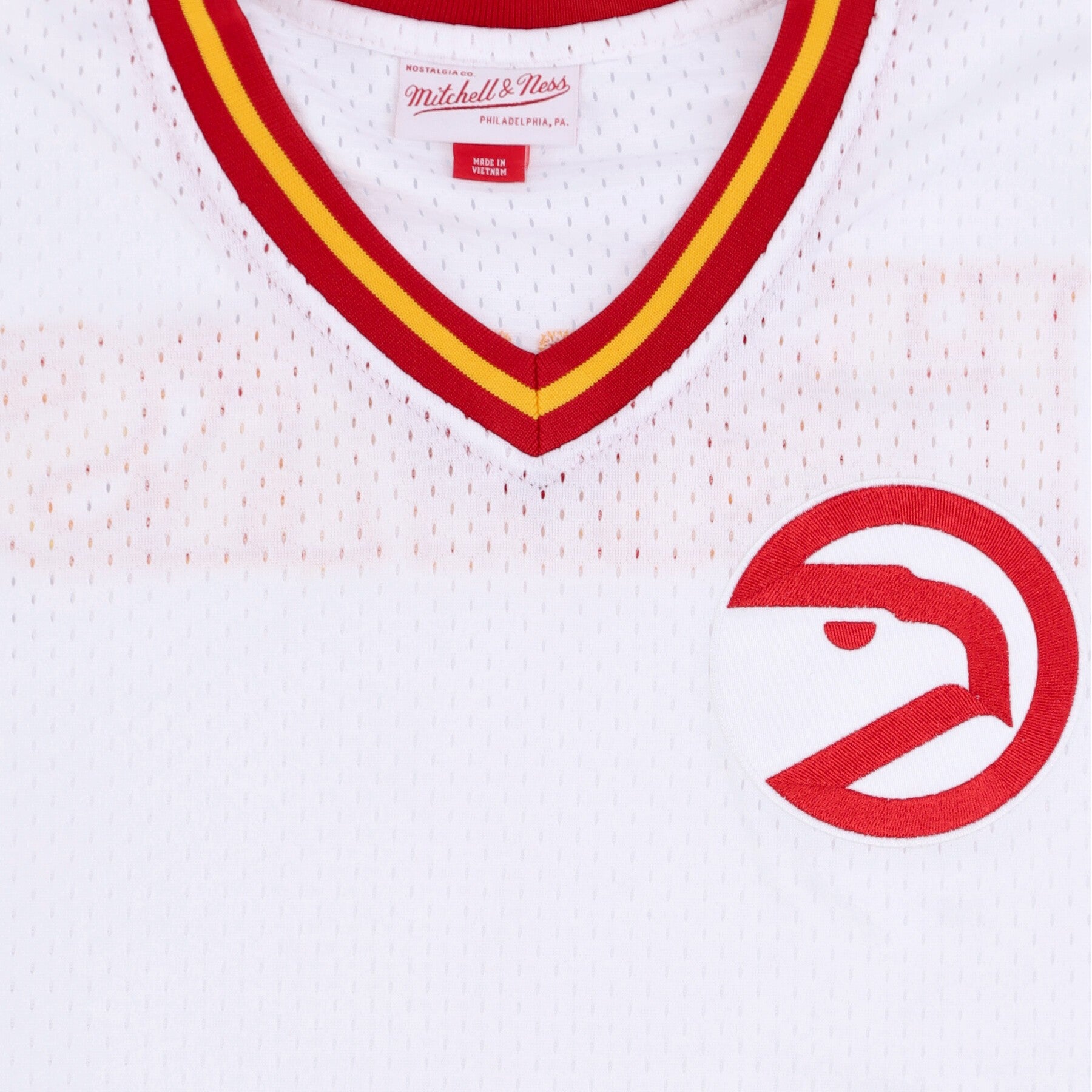 Mitchell & Ness, Casacca Uomo Nba Fashion Mesh V-neck Hardwood Classics Atlhaw, 