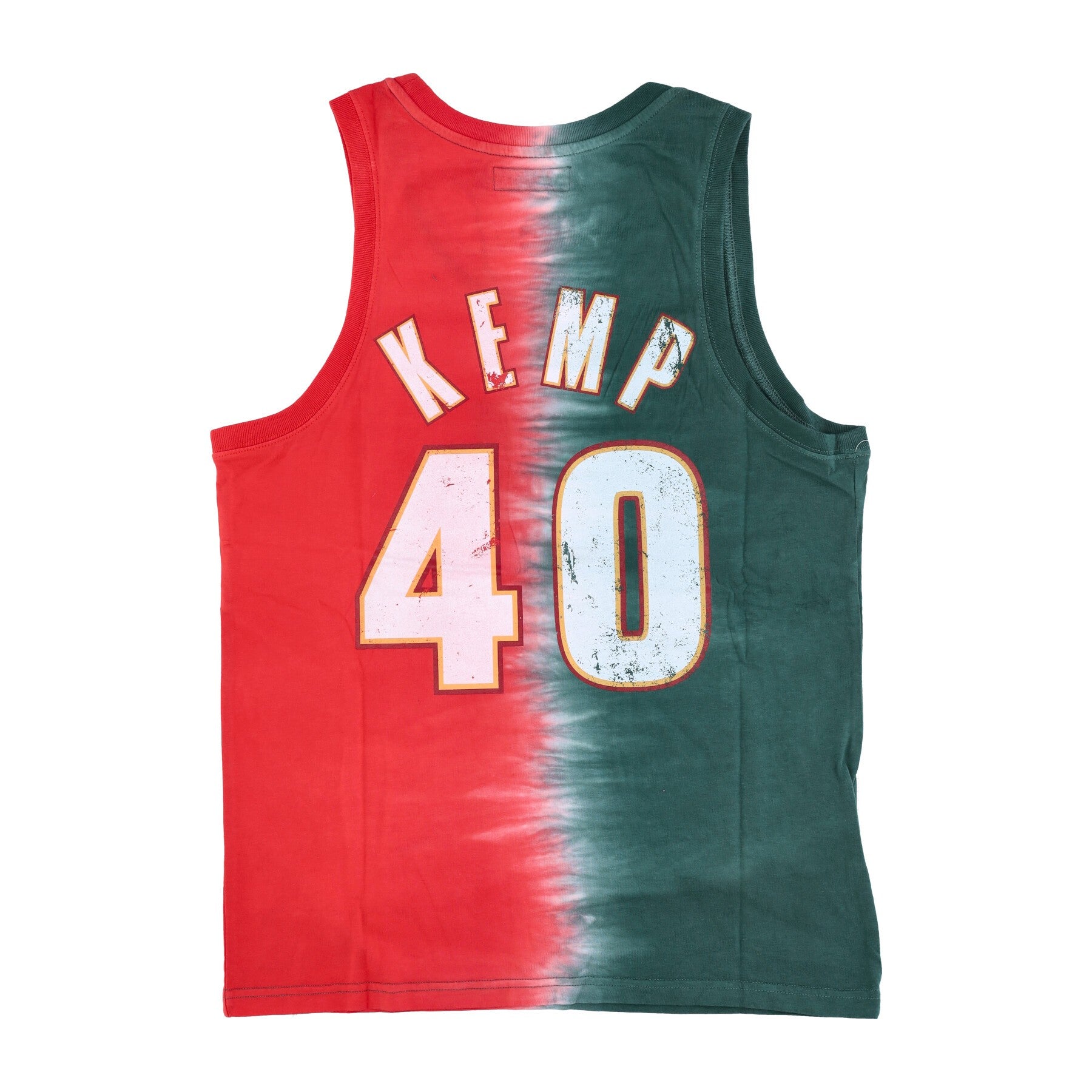 Mitchell & Ness, Canotta Uomo Nba Vertical Tie Dye Tank Hardwood Classics No 40 Shawn Kemp Seasup, 