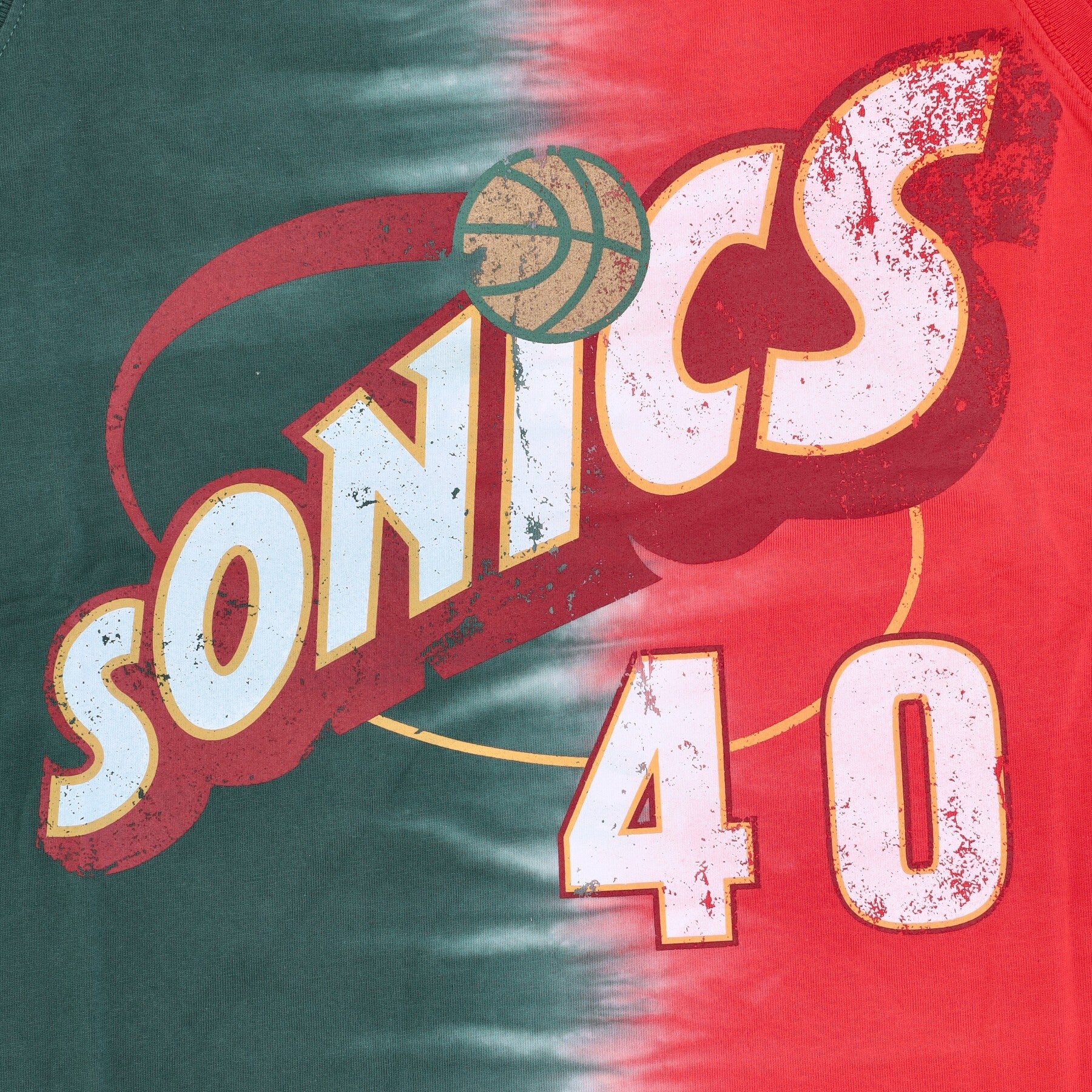 Mitchell & Ness, Canotta Uomo Nba Vertical Tie Dye Tank Hardwood Classics No 40 Shawn Kemp Seasup, 