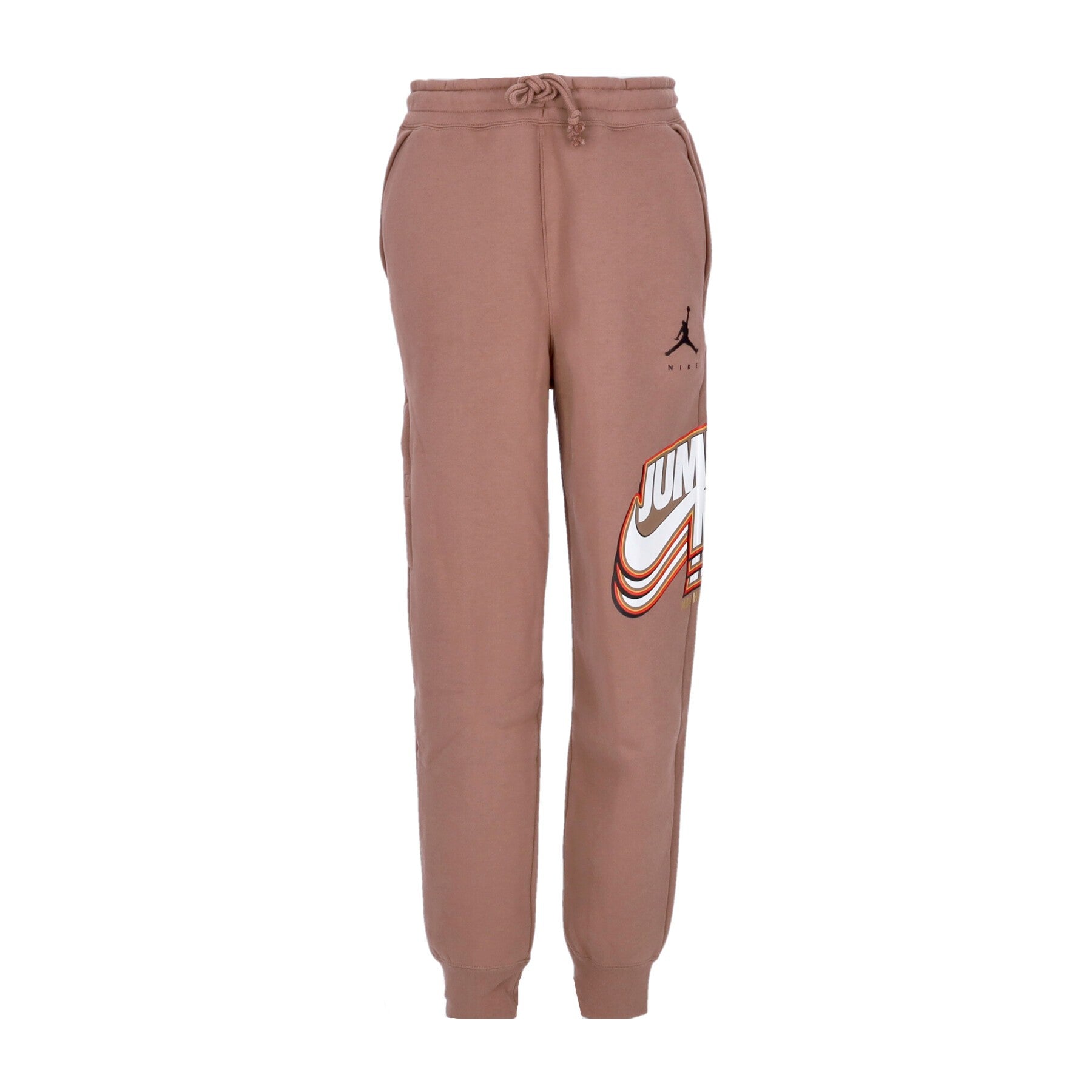 Jordan, Pantalone Tuta Felpato Uomo Jumpman Fleece Pant, Archaeo Brown/black