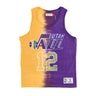 Mitchell & Ness, Canotta Uomo Nba Vertical Tie Dye Tank Hardwood Classics No 12 John Stockton Utajaz, Original Team Colors