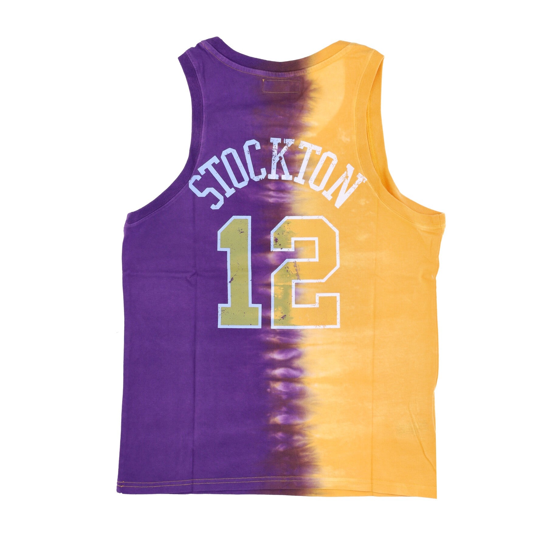 Mitchell & Ness, Canotta Uomo Nba Vertical Tie Dye Tank Hardwood Classics No 12 John Stockton Utajaz, 