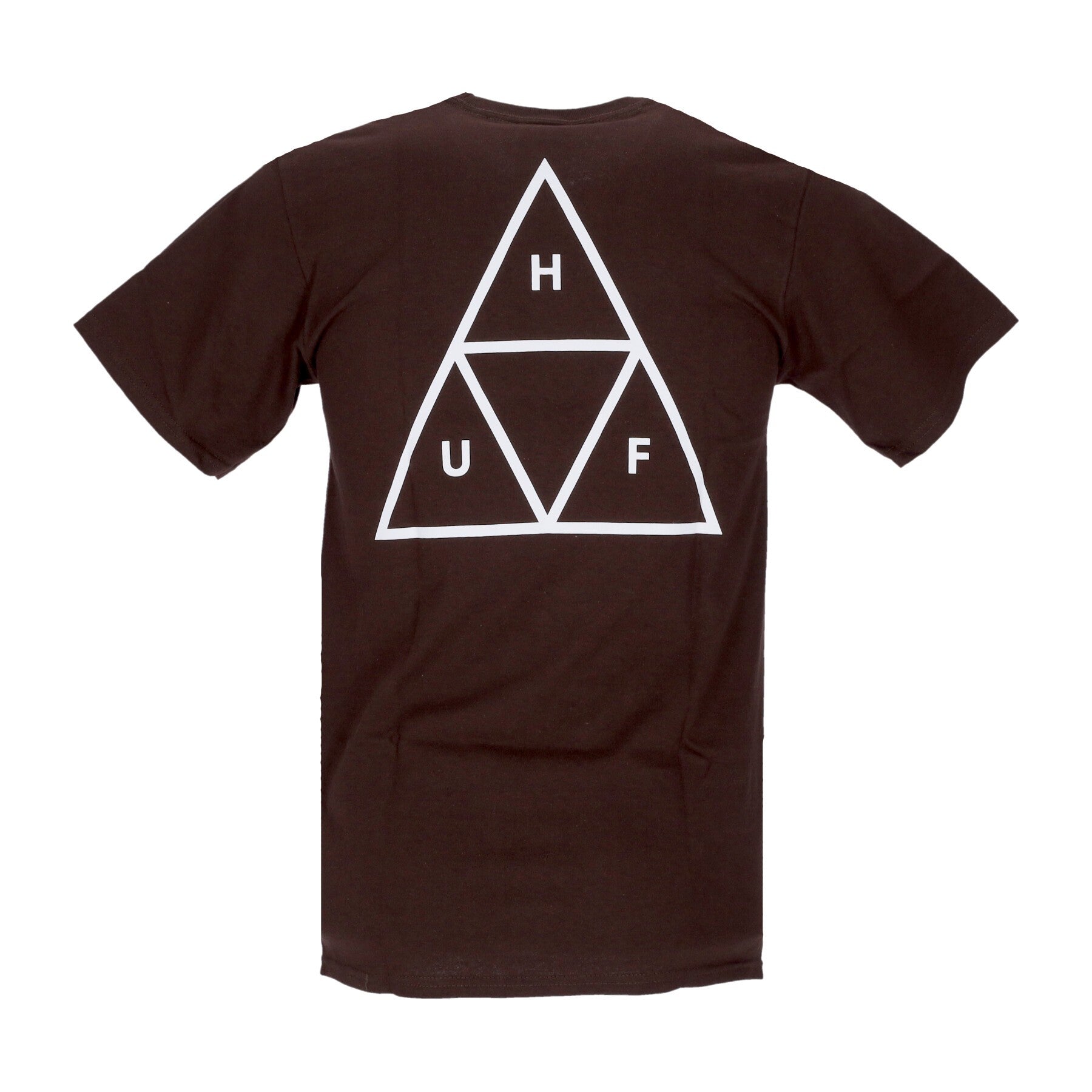 Huf, Maglietta Uomo Essentials Triple Triangle Tee, Chocolate