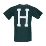 Huf, Maglietta Uomo Essentials Classic H Tee, Forest Green