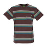 Huf, Maglietta Uomo Bolinas Stripe Pocket Tee, Brown