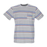 Huf, Maglietta Uomo Bolinas Stripe Pocket Tee, Grey Heather