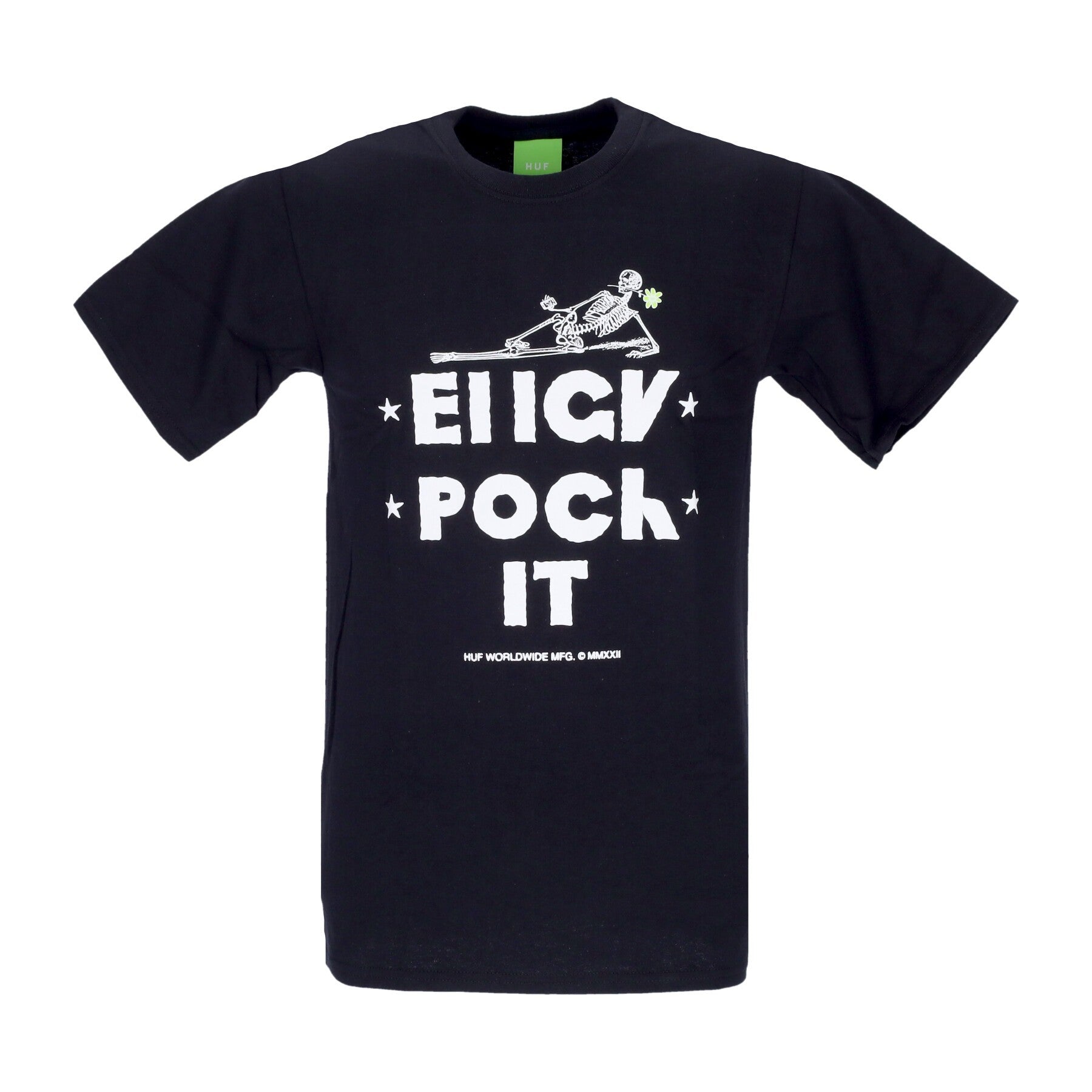 Huf, Maglietta Uomo Get Folded Tee, Black