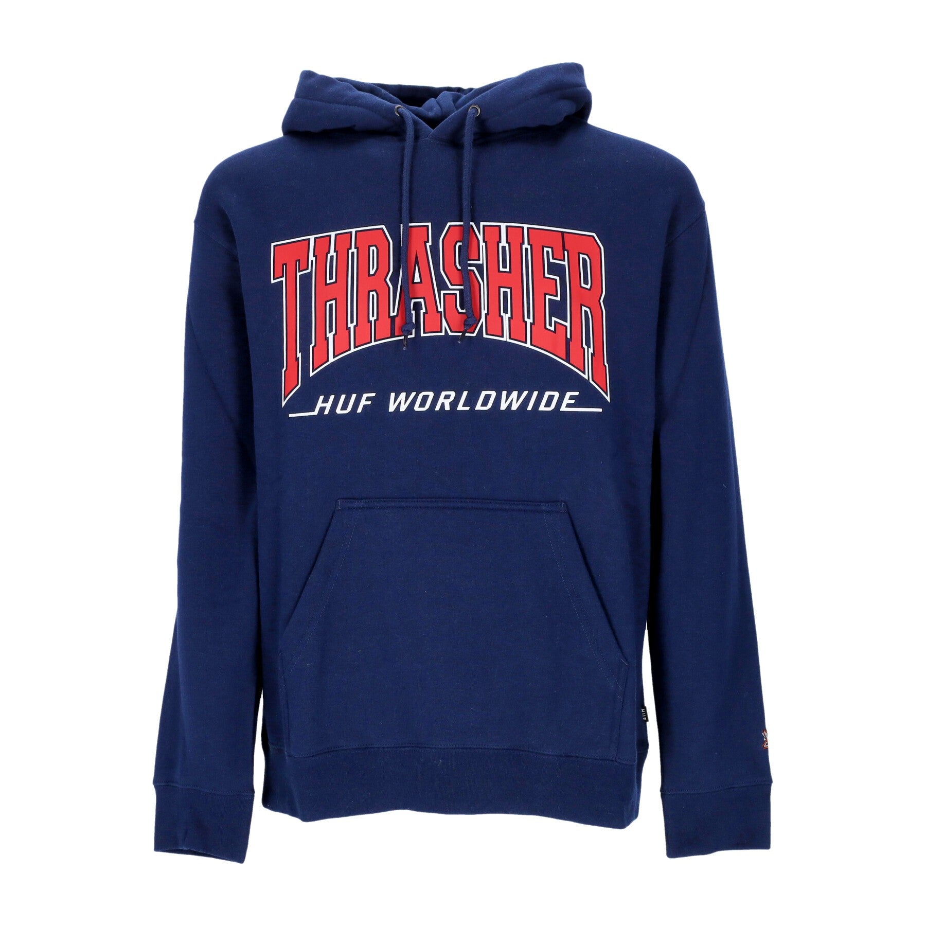 Huf, Felpa Cappuccio Uomo Bayview P/o Hoodie X Thrasher, Navy