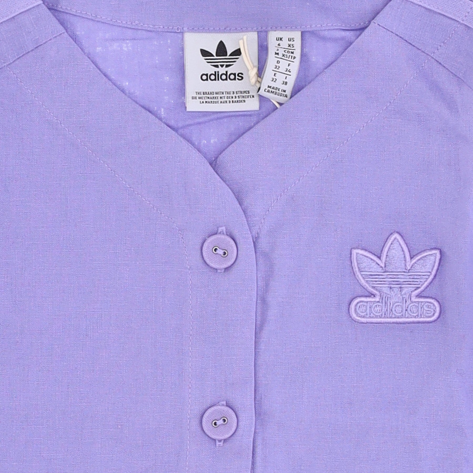 Casacca Bottoni Donna Cropped Baseball Tee Light Purple