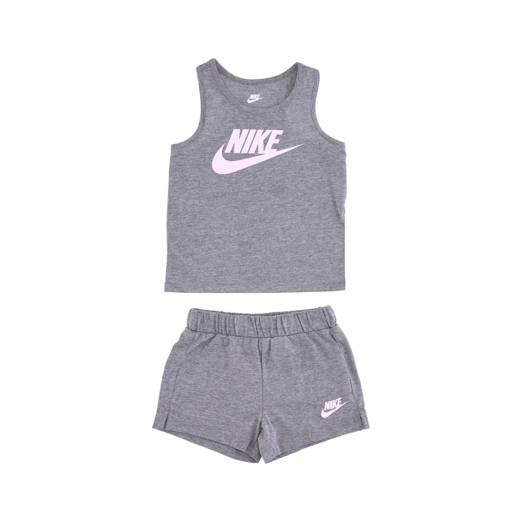 Nike, Set Canotta+pantaloncino Bambina Club Tank &jersey Short Set, Carbon Heather