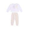 Nike, Completo Tuta Bambina Retro Rewind Crew& Jogger Set, Pale Ivory