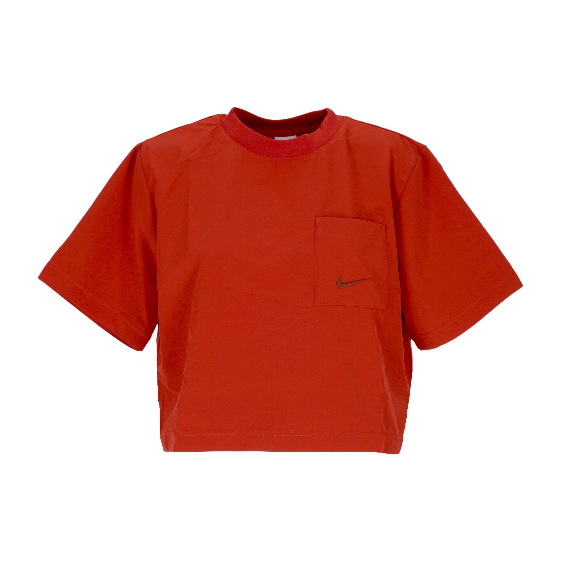 Nike, Maglietta Donna Sportswear Everyday Modern Woven Boxy Top, Cinnabar/oxen Brown