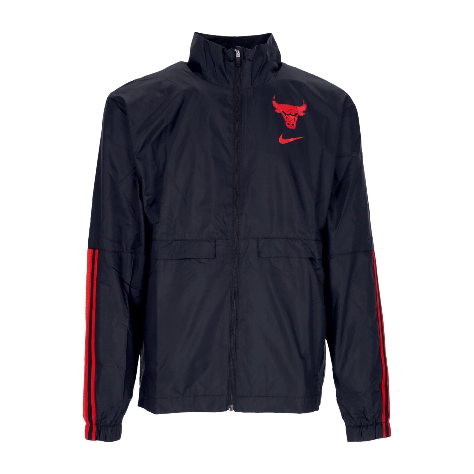 Nike Nba, Giacca Tuta Uomo Nba Tracksuit Jacket Courtside Chibul, Black/university Red/university Red