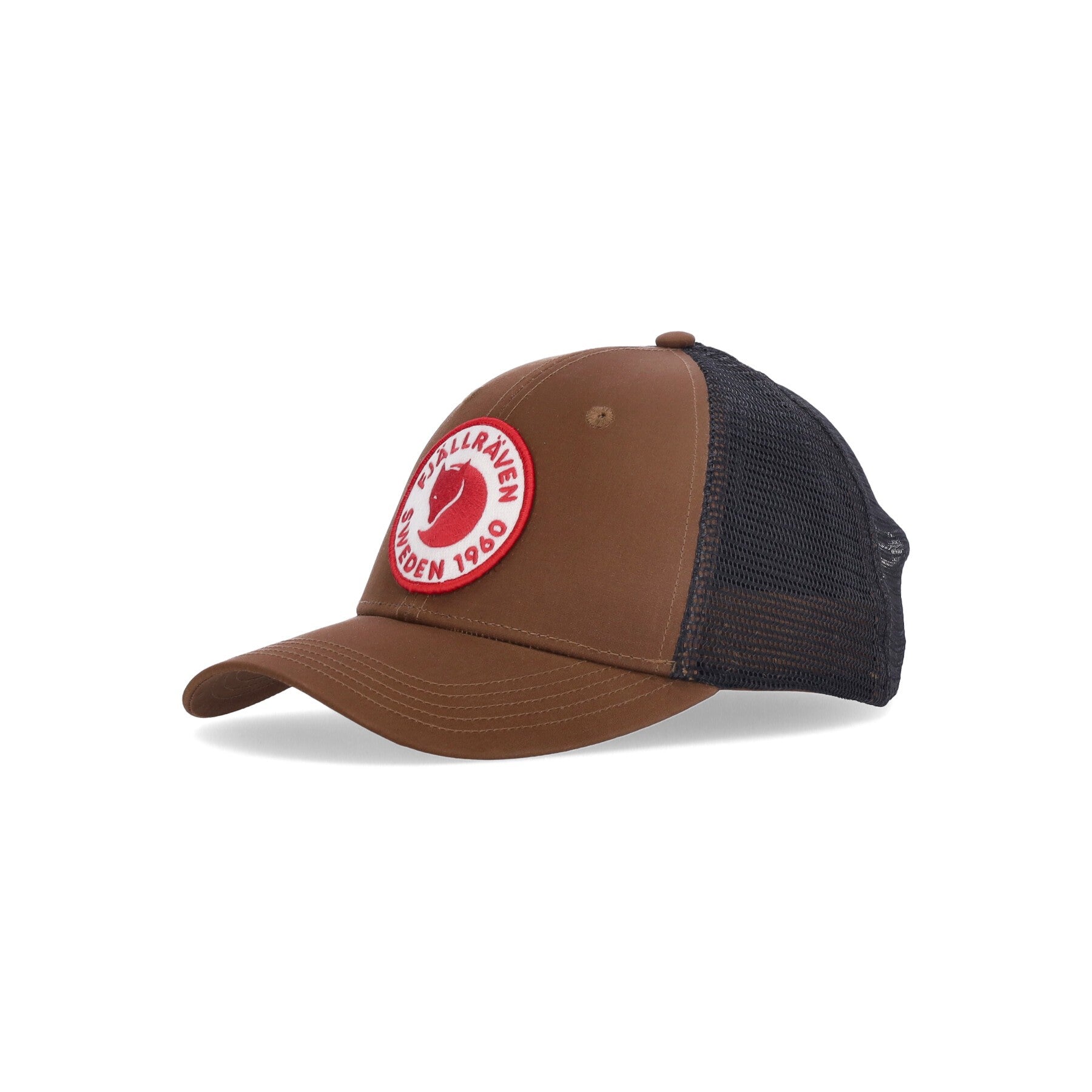 Curved Visor Cap for Men with Langtradarkeps Timber Brown Logo