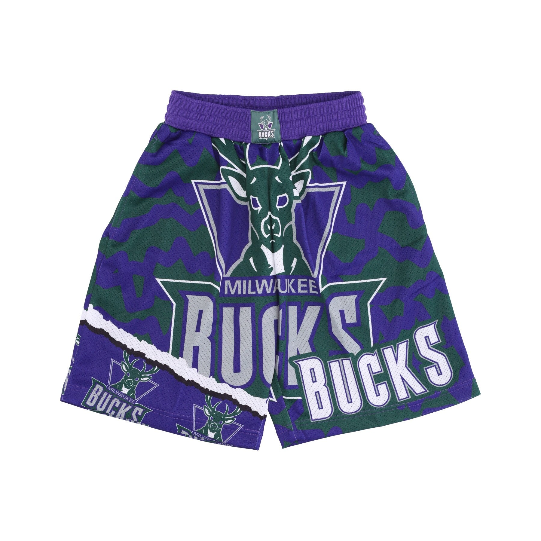 Mitchell & Ness, Pantaloncino Tipo Basket Uomo Nba Jumbotron 2.0 Mesh Short Hardwood Classics Milbuc, Original Team Colors