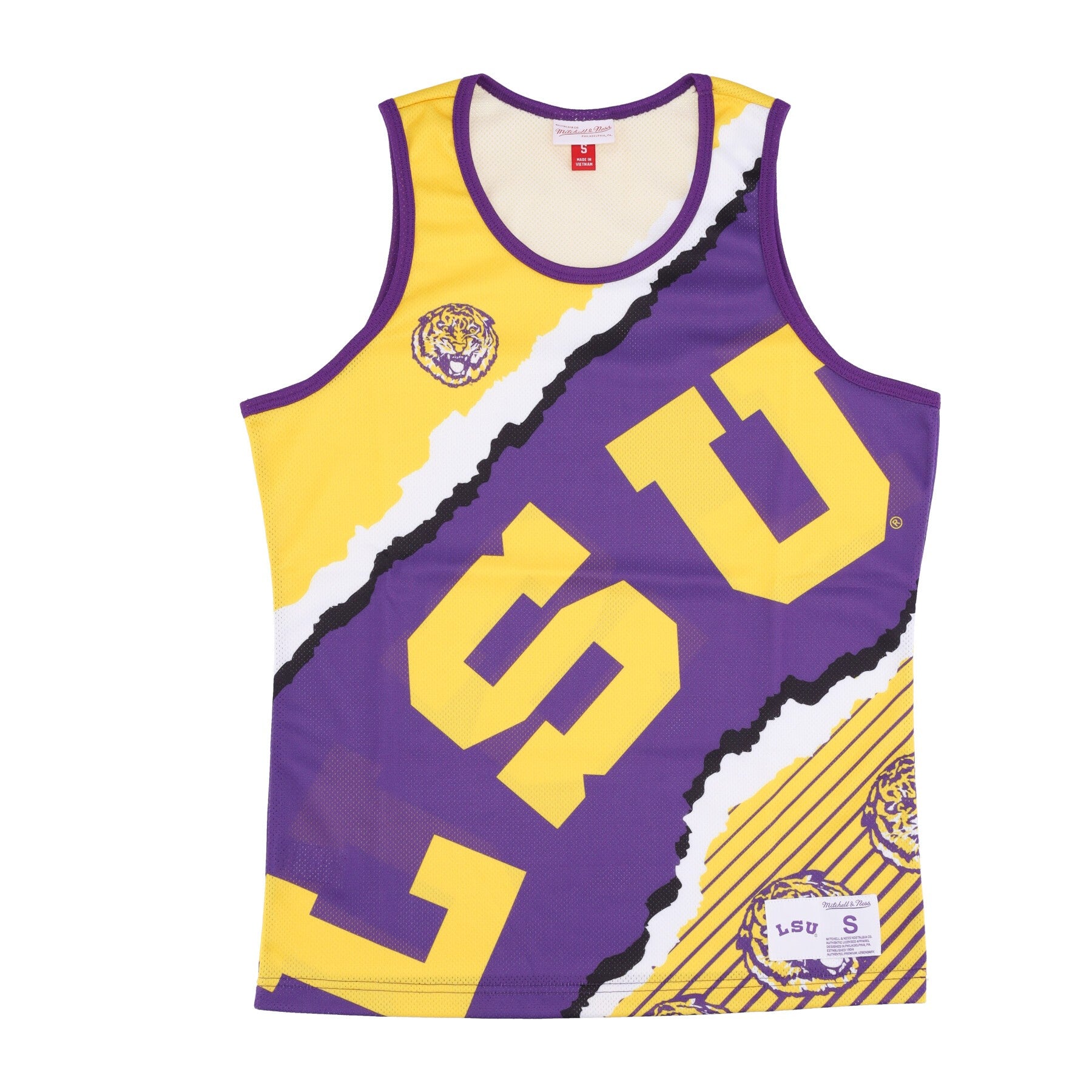Mitchell & Ness, Canotta Tipo Basket Uomo Ncaa Jumbotron 2.0 Mesh Tank Loutig, Original Team Colors