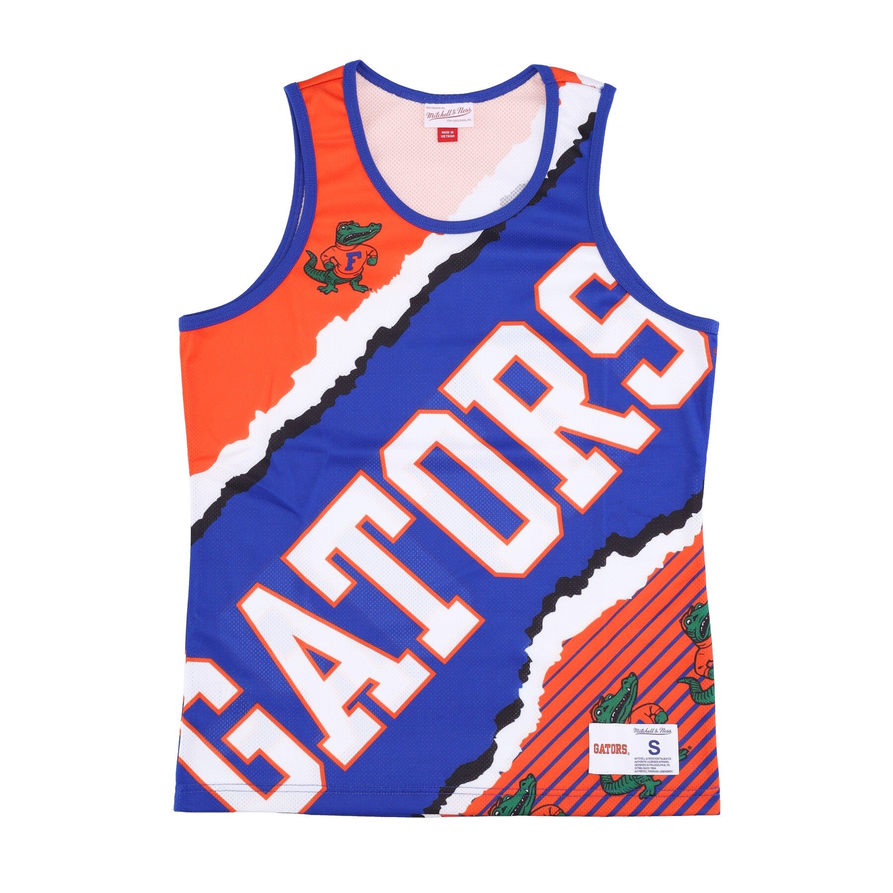 Mitchell & Ness, Canotta Tipo Basket Uomo Ncaa Jumbotron 2.0 Mesh Tank Flogat, Original Team Colors