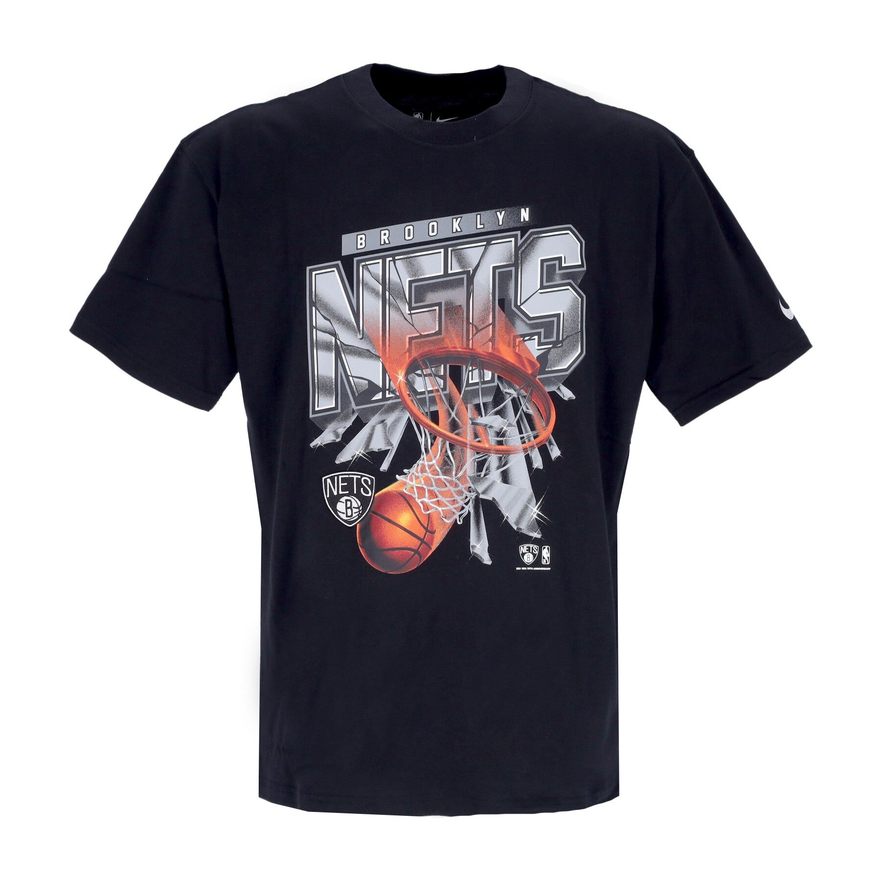 Nike Nba, Maglietta Uomo Nba Courtside Shattered Tee Bronet, Black