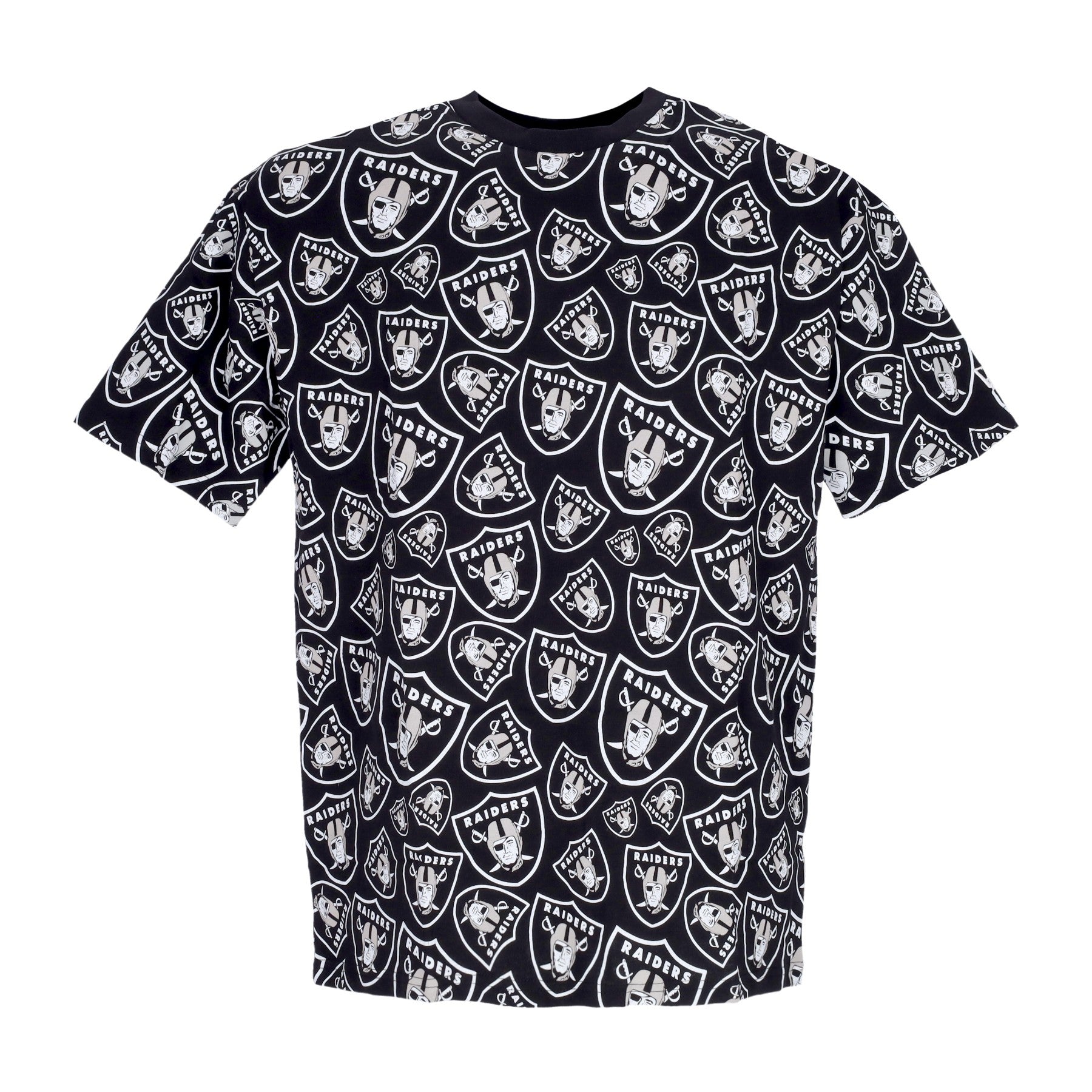 New Era, Maglietta Uomo Nfl Team All Over Print Oversized Tee Lasrai, Black/white