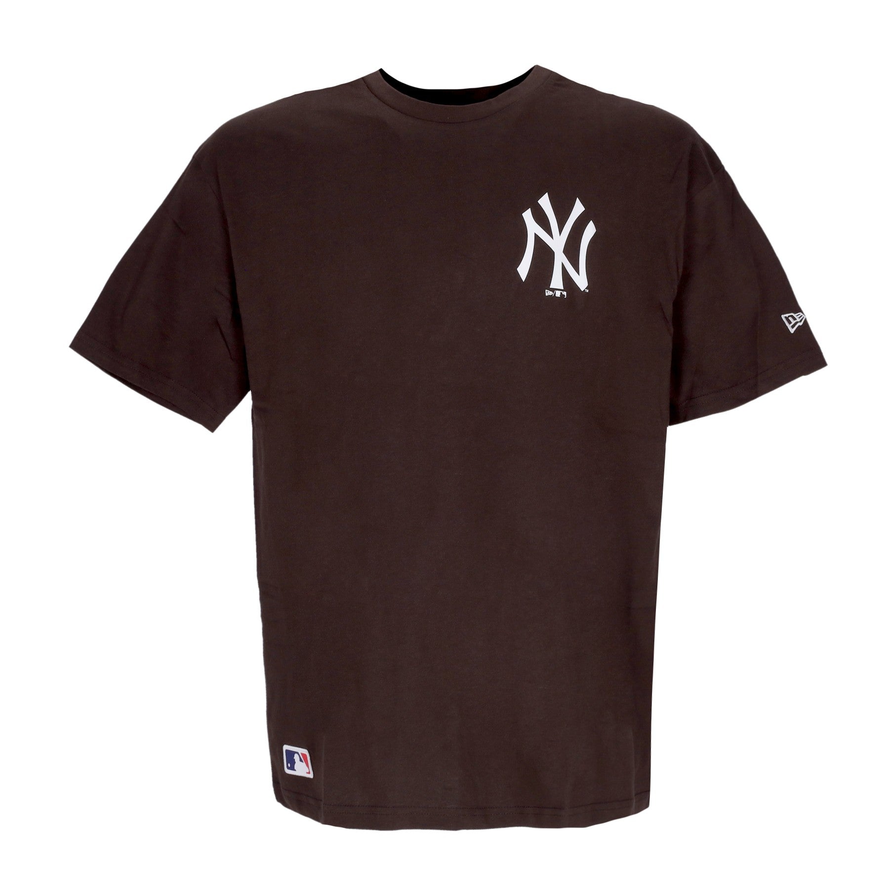 New Era, Maglietta Uomo Mlb League Essentials Oversized Tee Neyyan, Brown/white