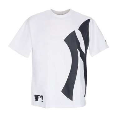 New Era, Maglietta Uomo Mlb Half Logo Oversized Tee Neyyan, White/black