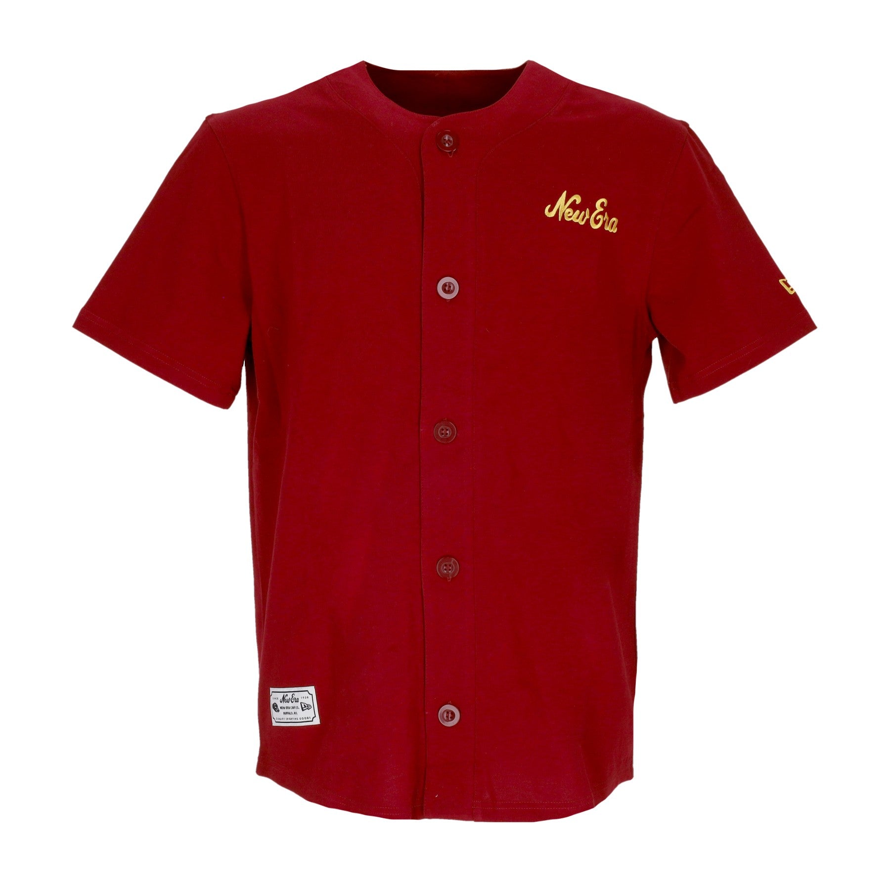 New Era, Casacca Bottoni Uomo Ne Premium Jersey Newera, Hot Red/yellow