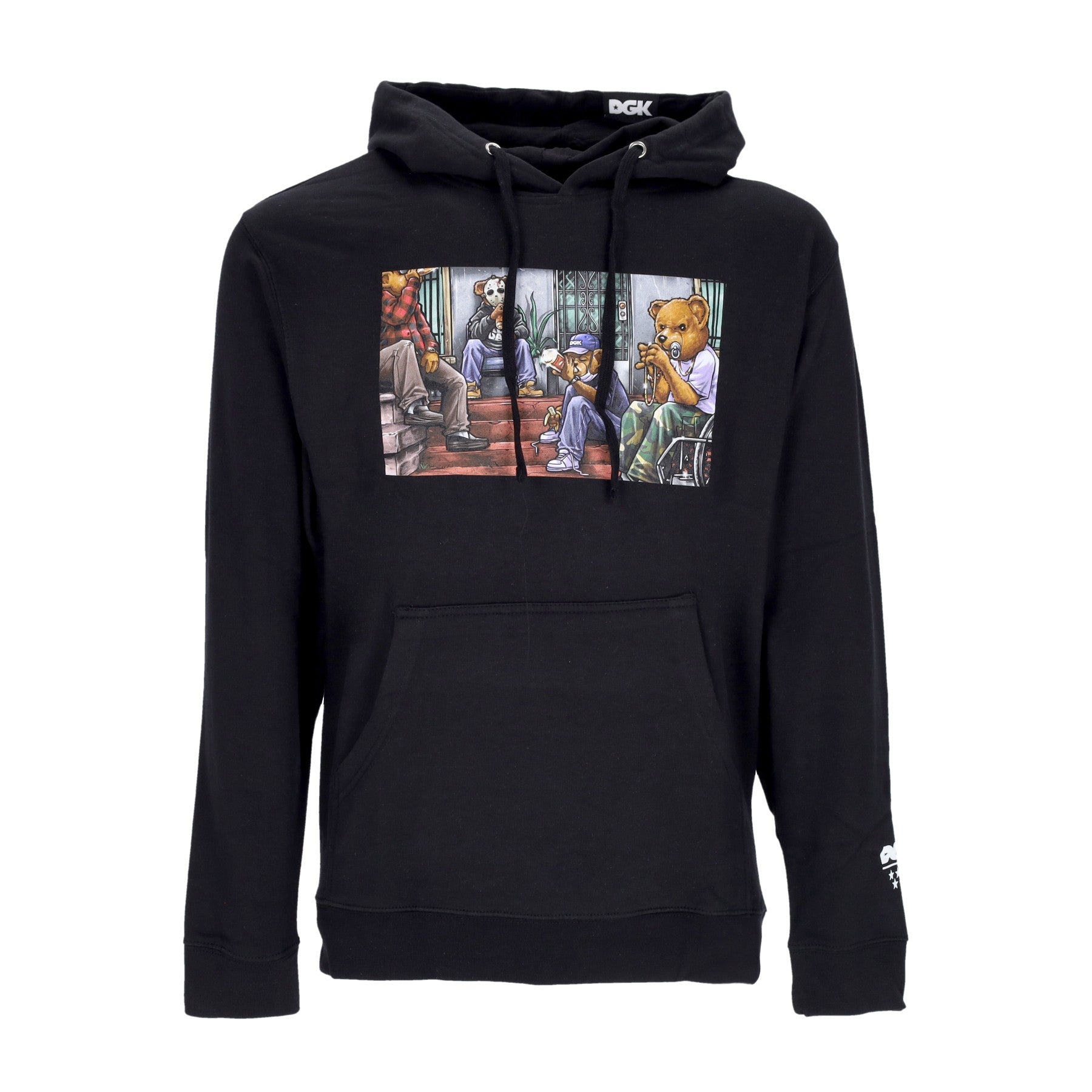 Dgk, Felpa Cappuccio Uomo Sunday Hooded Fleece, Black