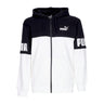 Puma, Felpa Cappuccio Zip Uomo Power Colorbloc Full-zip Hoodie, White
