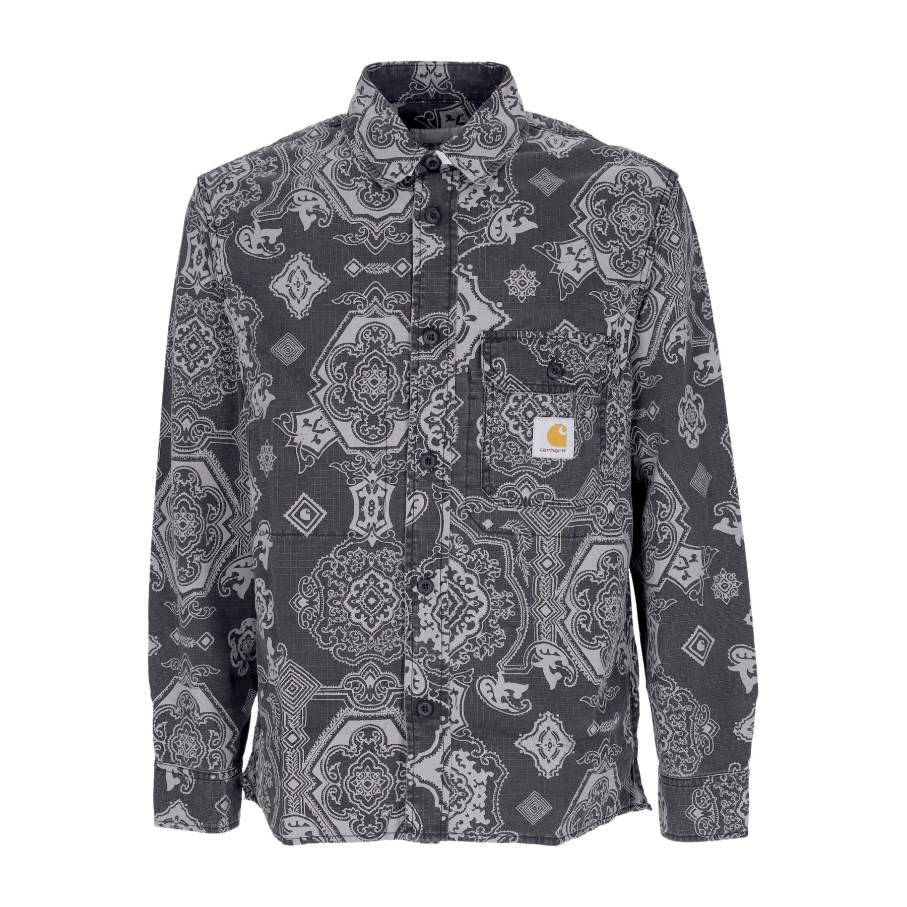 Camicia Manica Lunga Uomo Verse L/s Shirt Black Heavy Stone Wash