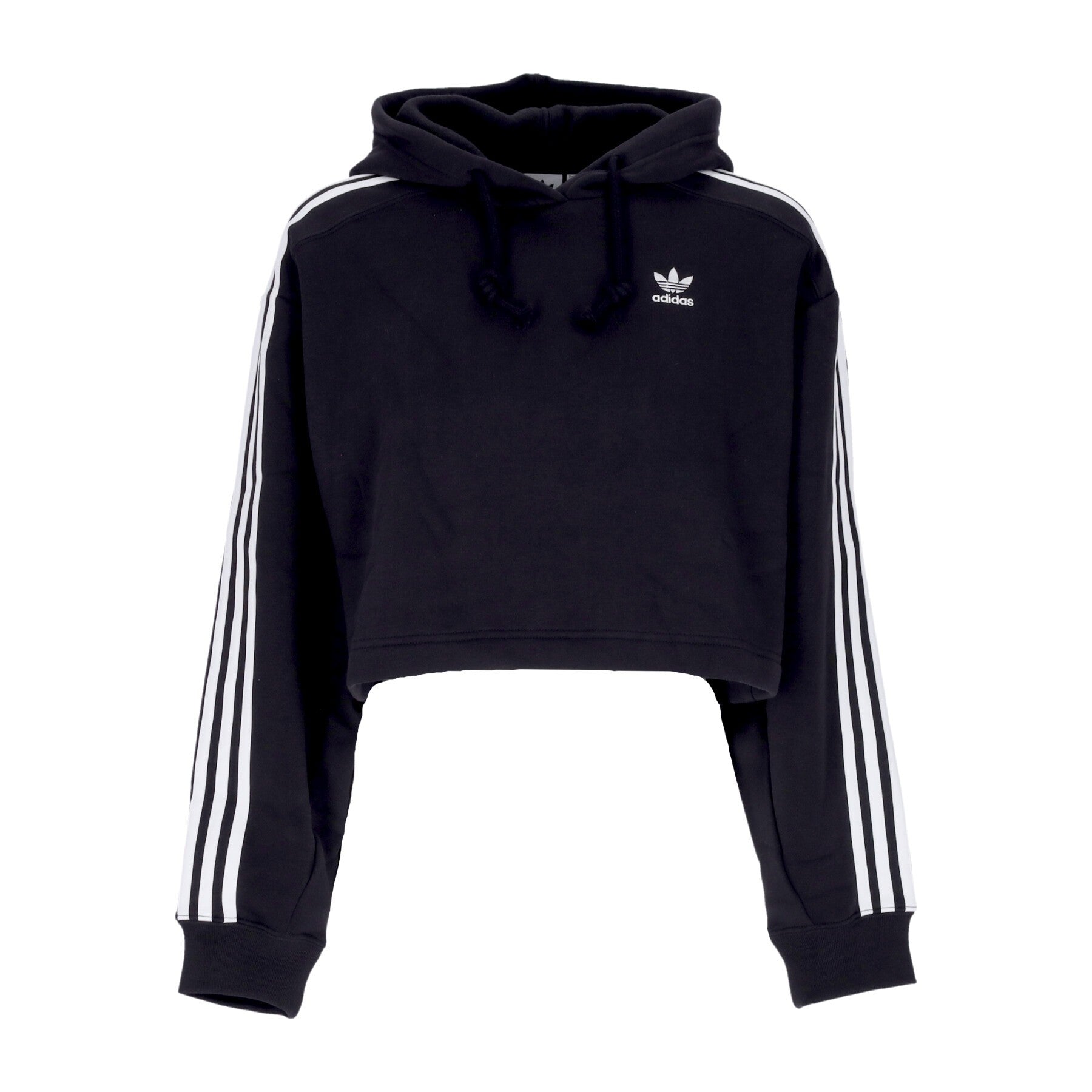 Adidas, Felpa Cappuccio Corta Donna Short Hoodie, Black