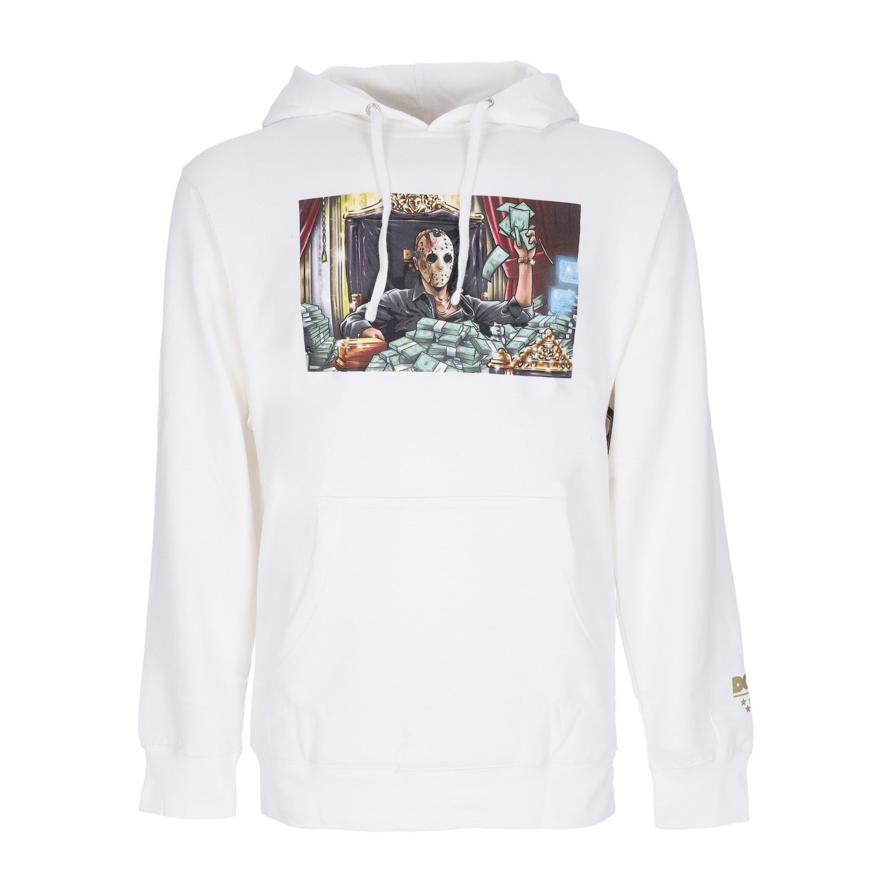 Sudadera con capucha Hombre Trabajando White de vellón encapuchado