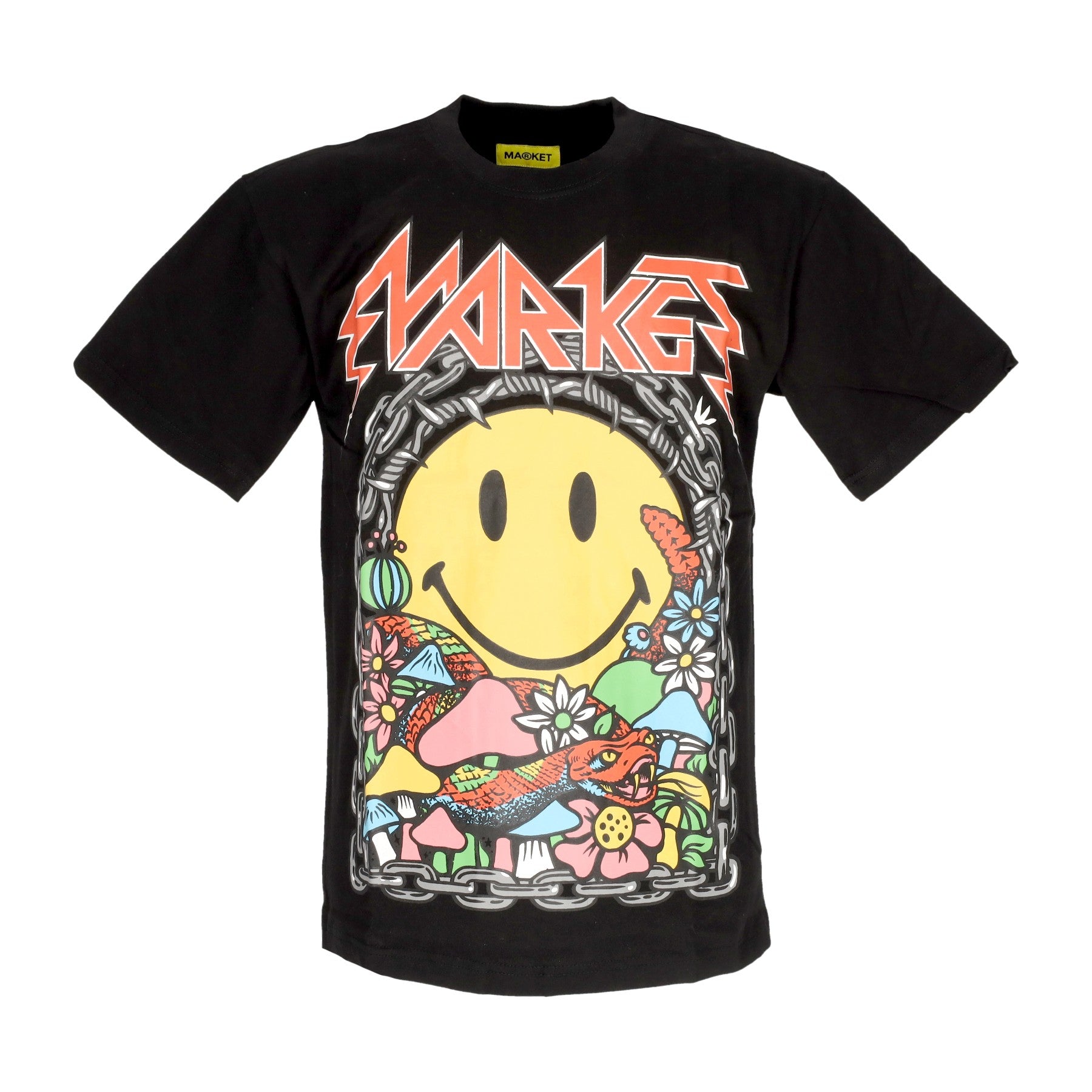 Market, Maglietta Uomo Iron Market Tee X Smiley, Black