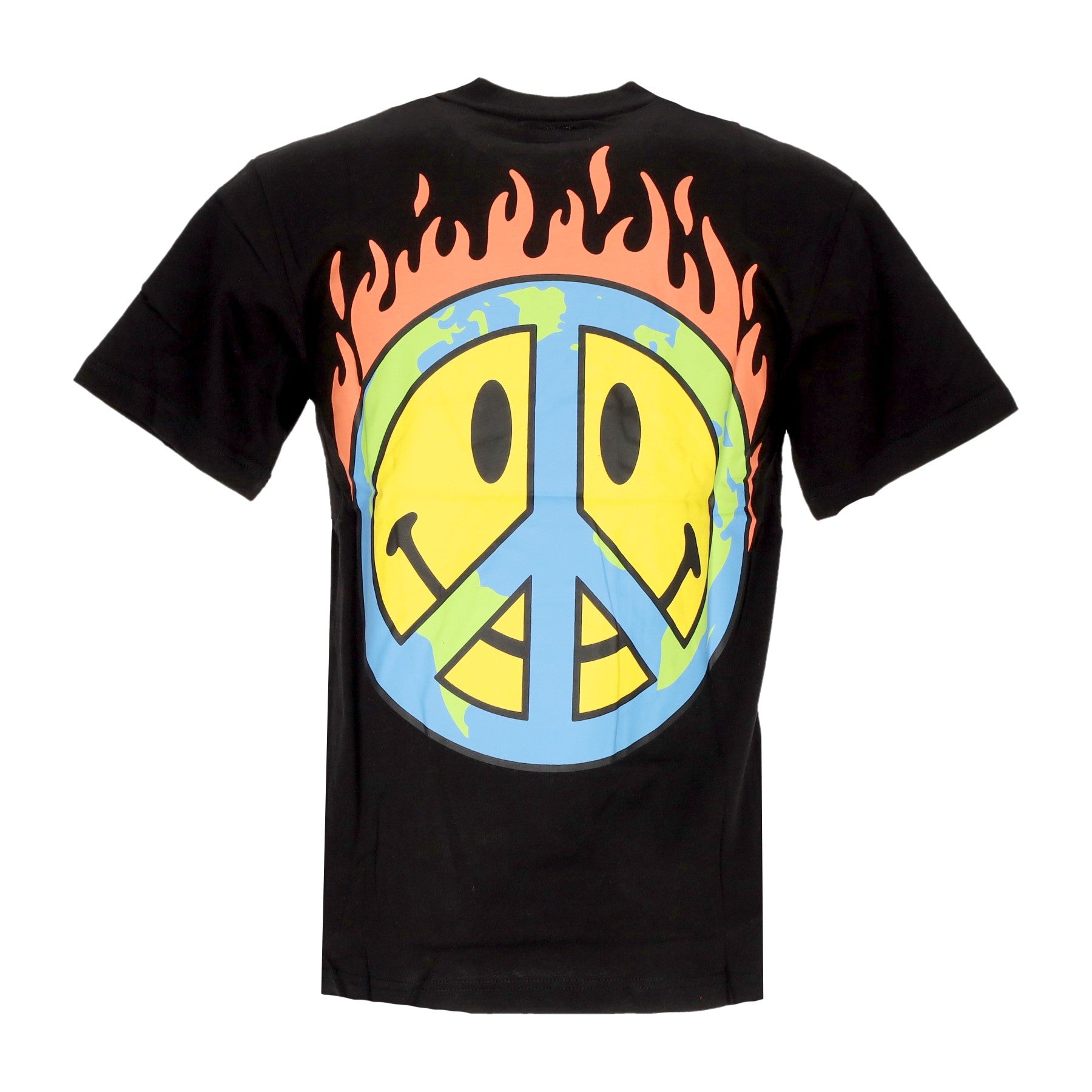 Market, Maglietta Uomo Smiley Earth On Fire Tee X Smiley, 
