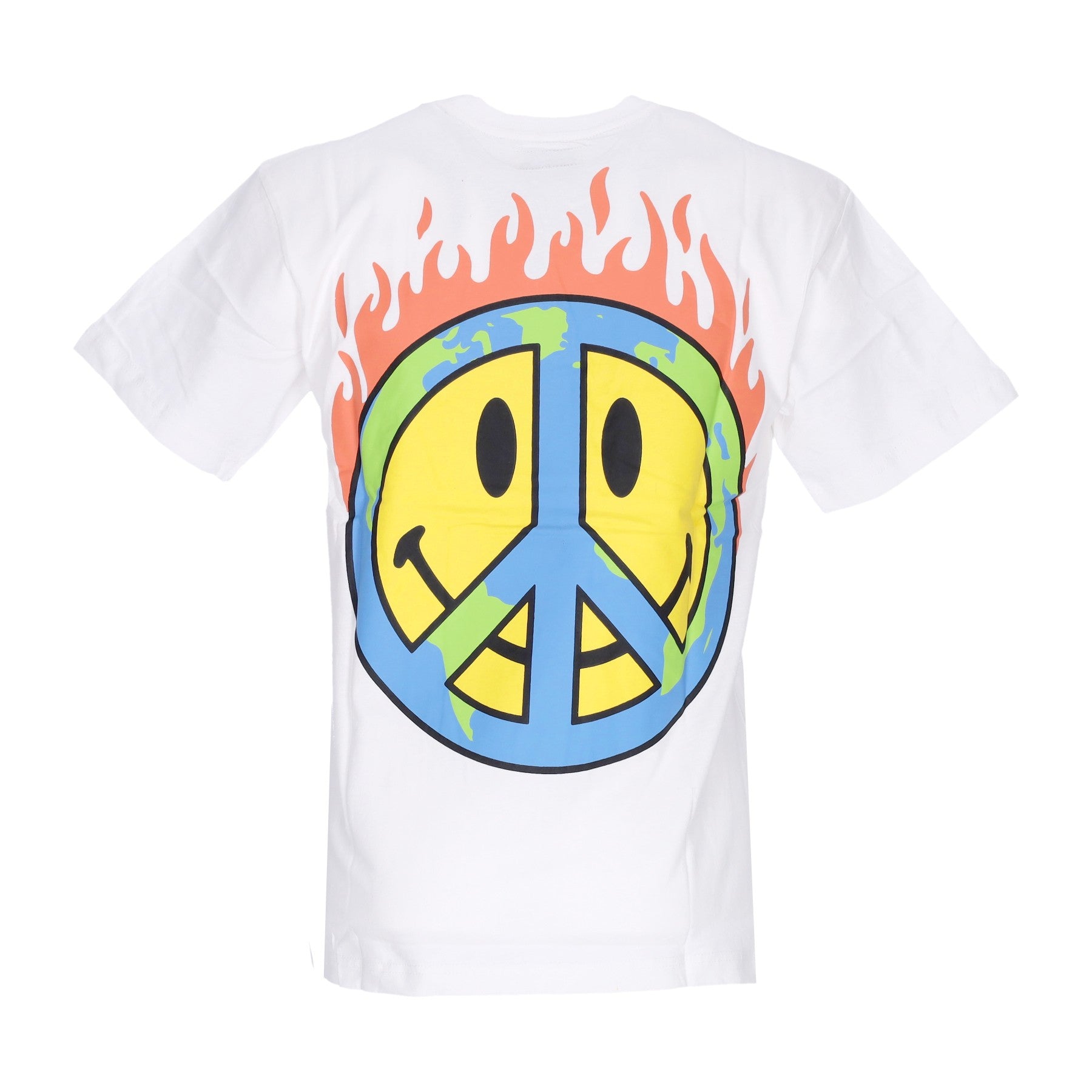 Market, Maglietta Uomo Smiley Earth On Fire Tee X Smiley, White