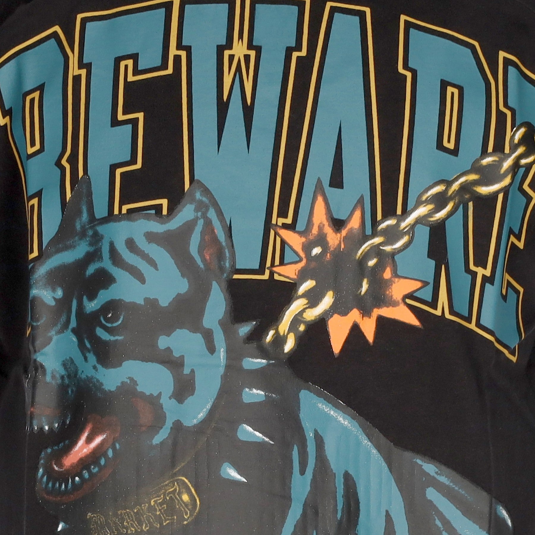 Market, Maglietta Uomo Beware Dog Washed Tee, 