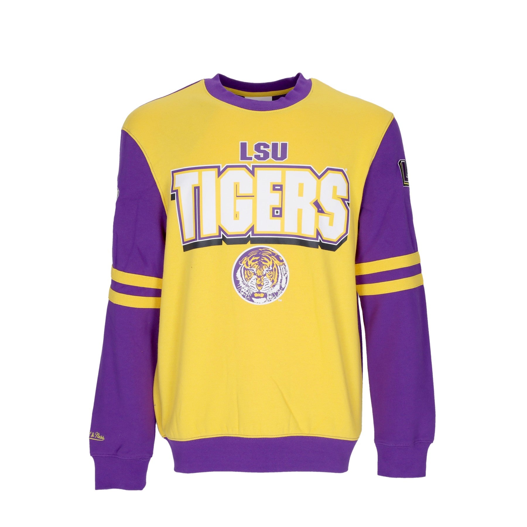 Mitchell & Ness, Felpa Girocollo Uomo Ncaa All Over Crew 2.0 Loutig, Original Team Colors