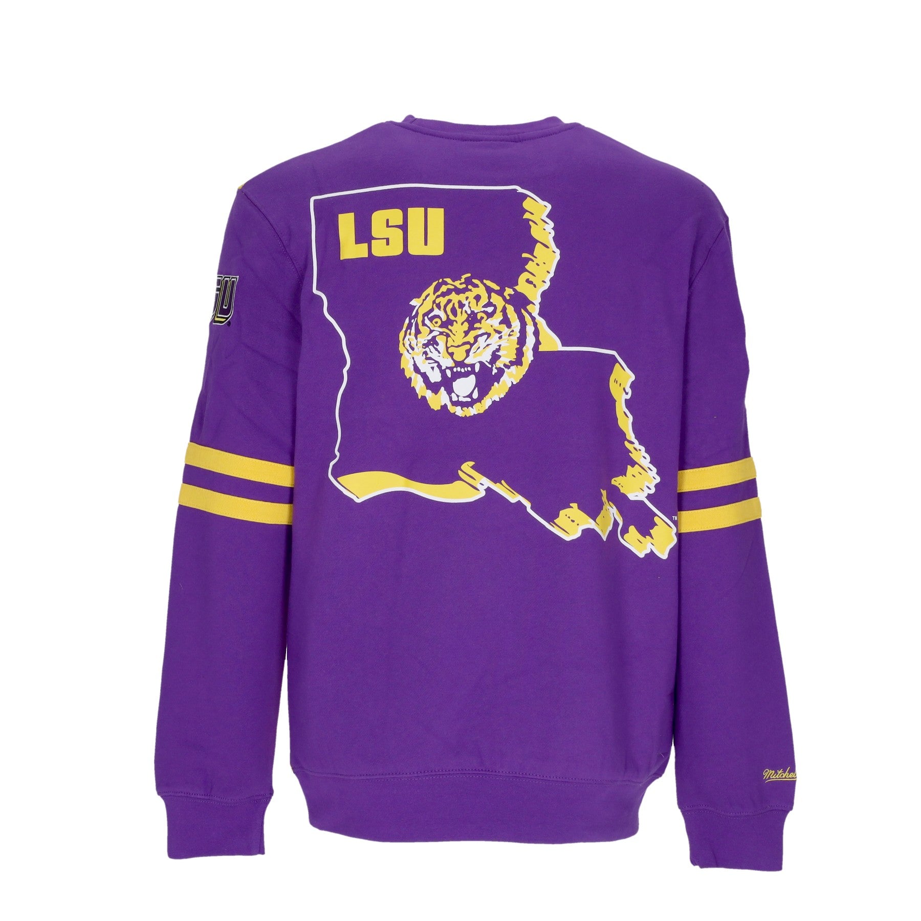 Mitchell & Ness, Felpa Girocollo Uomo Ncaa All Over Crew 2.0 Loutig, 