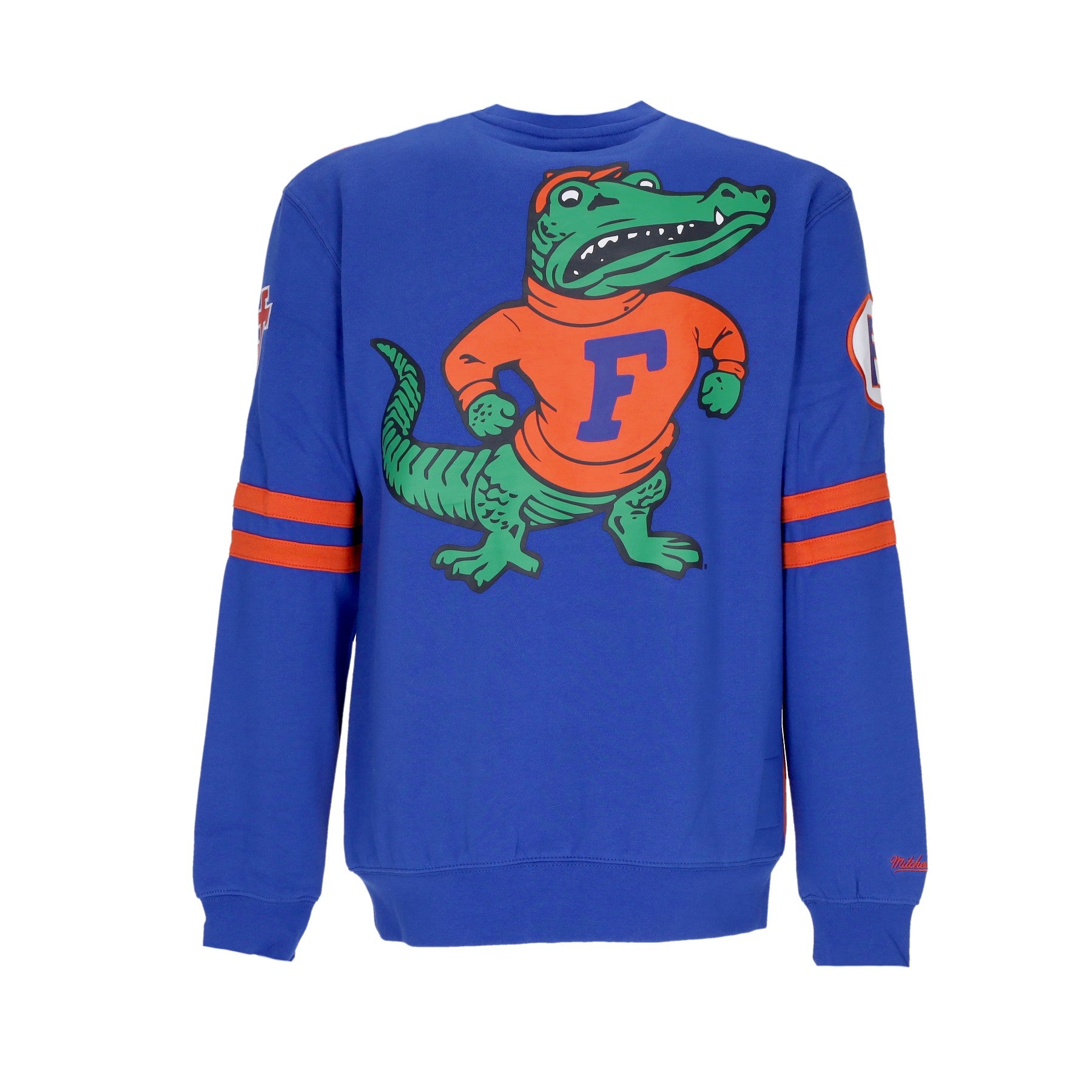 Mitchell & Ness, Felpa Girocollo Uomo Ncaa All Over Crew 2.0 Flogat, 