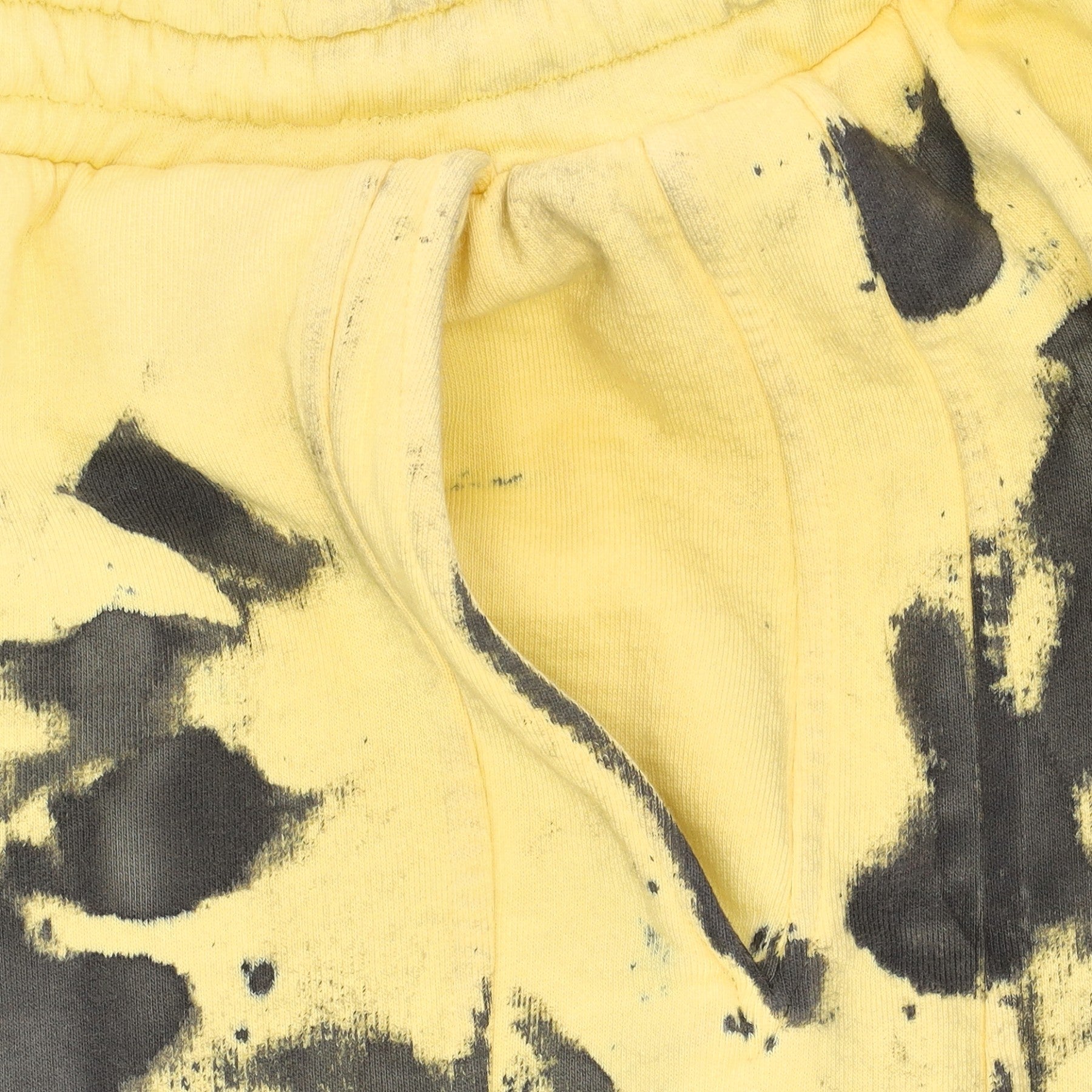 Pantalone Tuta Leggero Uomo Hand Brushed Dyed Jogger Black/yellow