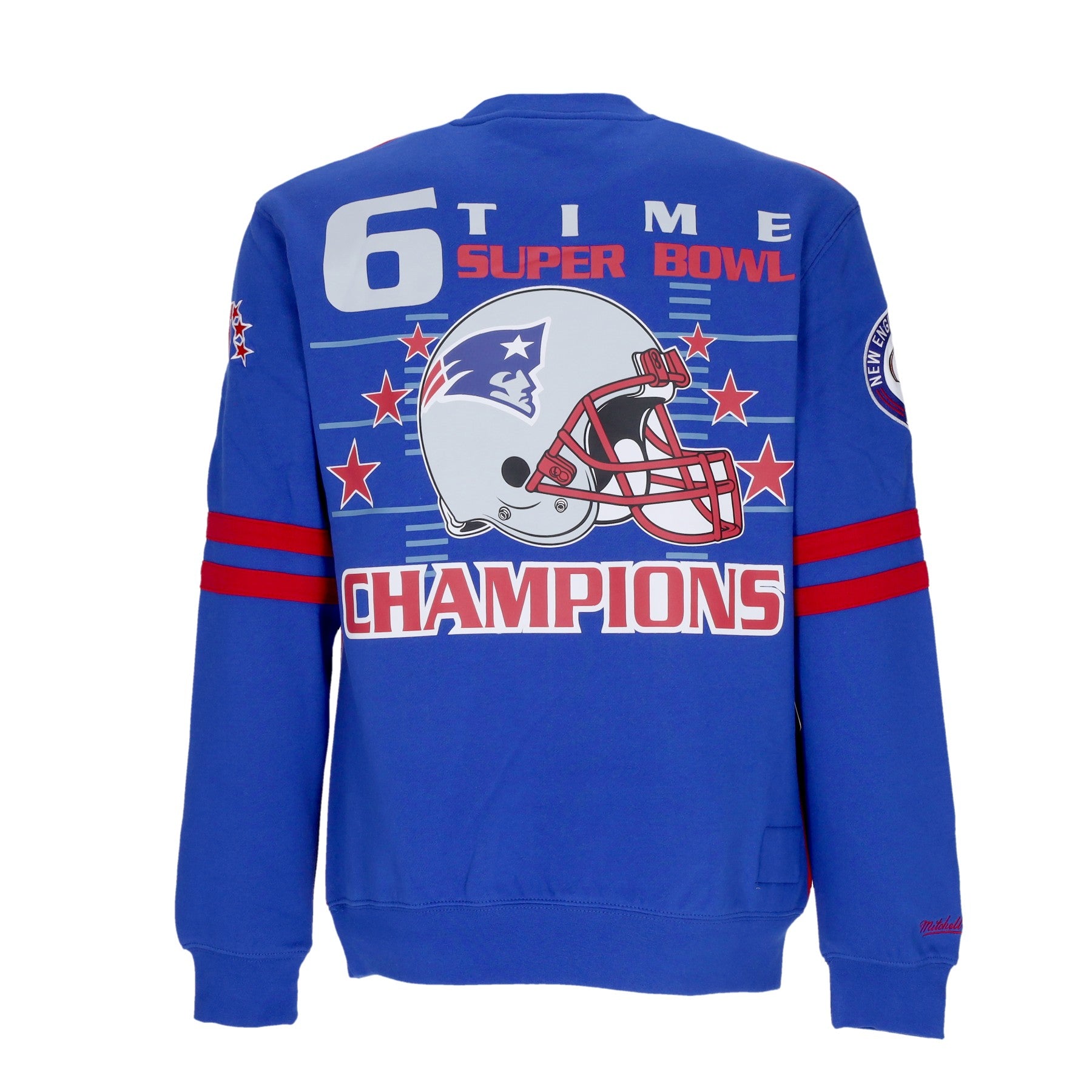 Mitchell & Ness, Felpa Girocollo Uomo Nfl All Over Crew 2.0 Neepat, 