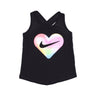 Nike, Canotta Bambina Freeze Tag Heart Tank, Black