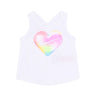Nike, Canotta Bambina Freeze Tag Heart Tank, White