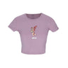 Obey, Maglietta Corta Donna Mine! Cropped Chloe Fitted Tee, Lilac Chalk