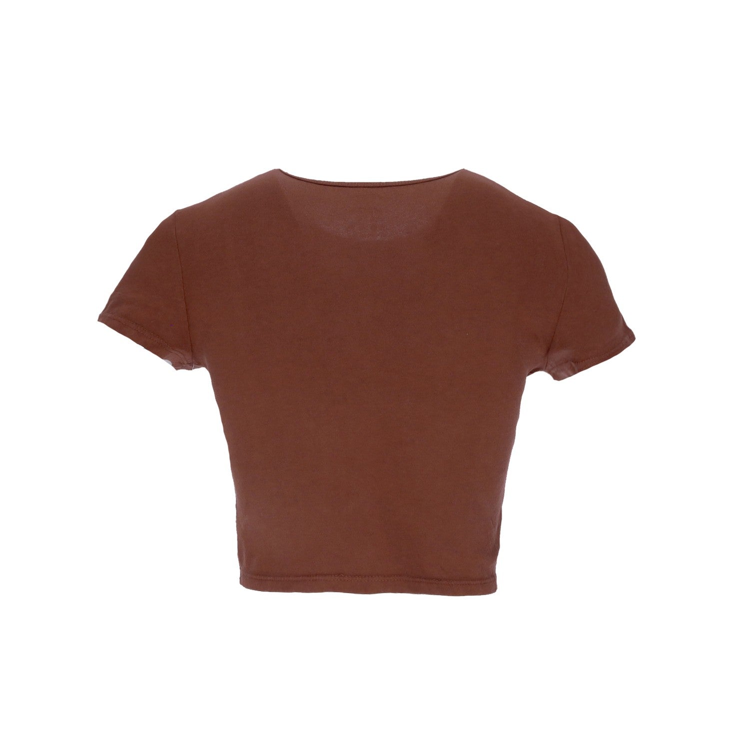 Women's Cropped T-Shirt Mine! Cropped Chloe Fitted Tee Sepia