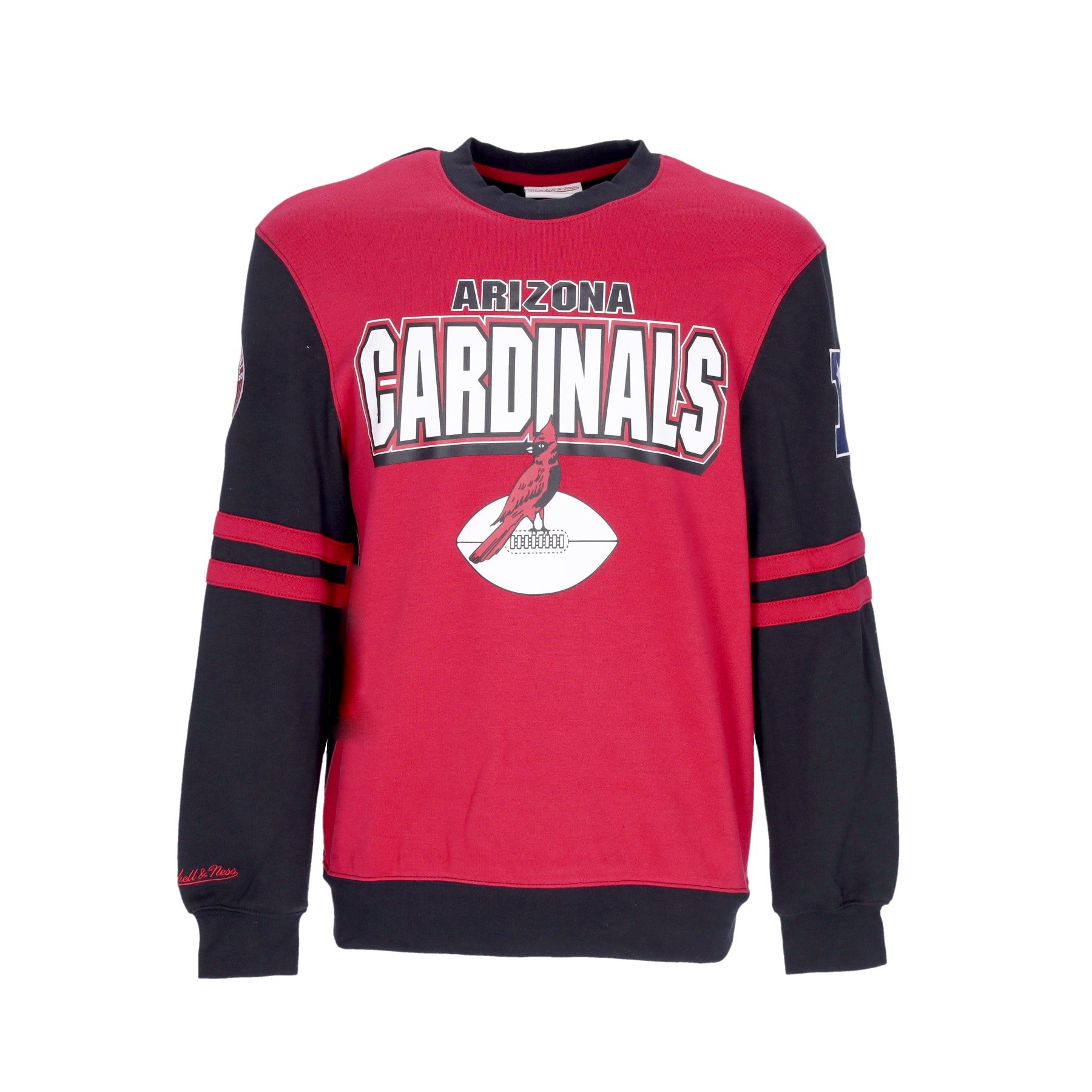 Mitchell & Ness, Felpa Girocollo Uomo Nfl All Over Crew 2.0 Aricar, Original Team Colors